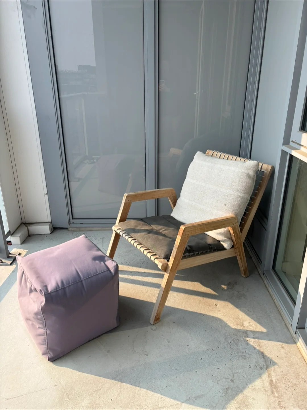 Article Teaka Outdoor Patio Chair with pillows & foot cushion thumbnail