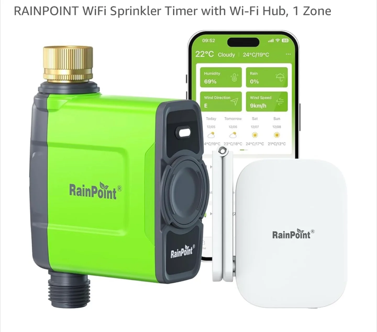 RainPoint WiFi Sprinkler Timer with Wi-Fi Hub thumbnail