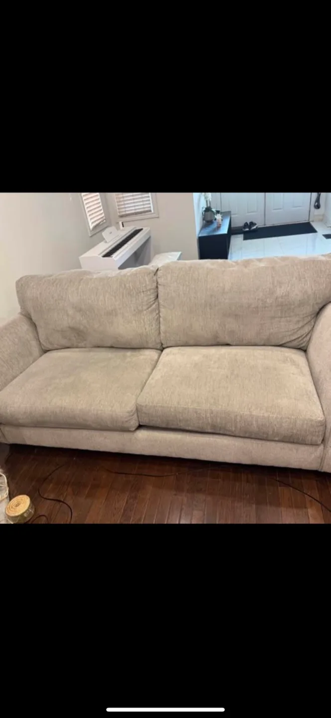 Comfortable Light Grey Sofa thumbnail