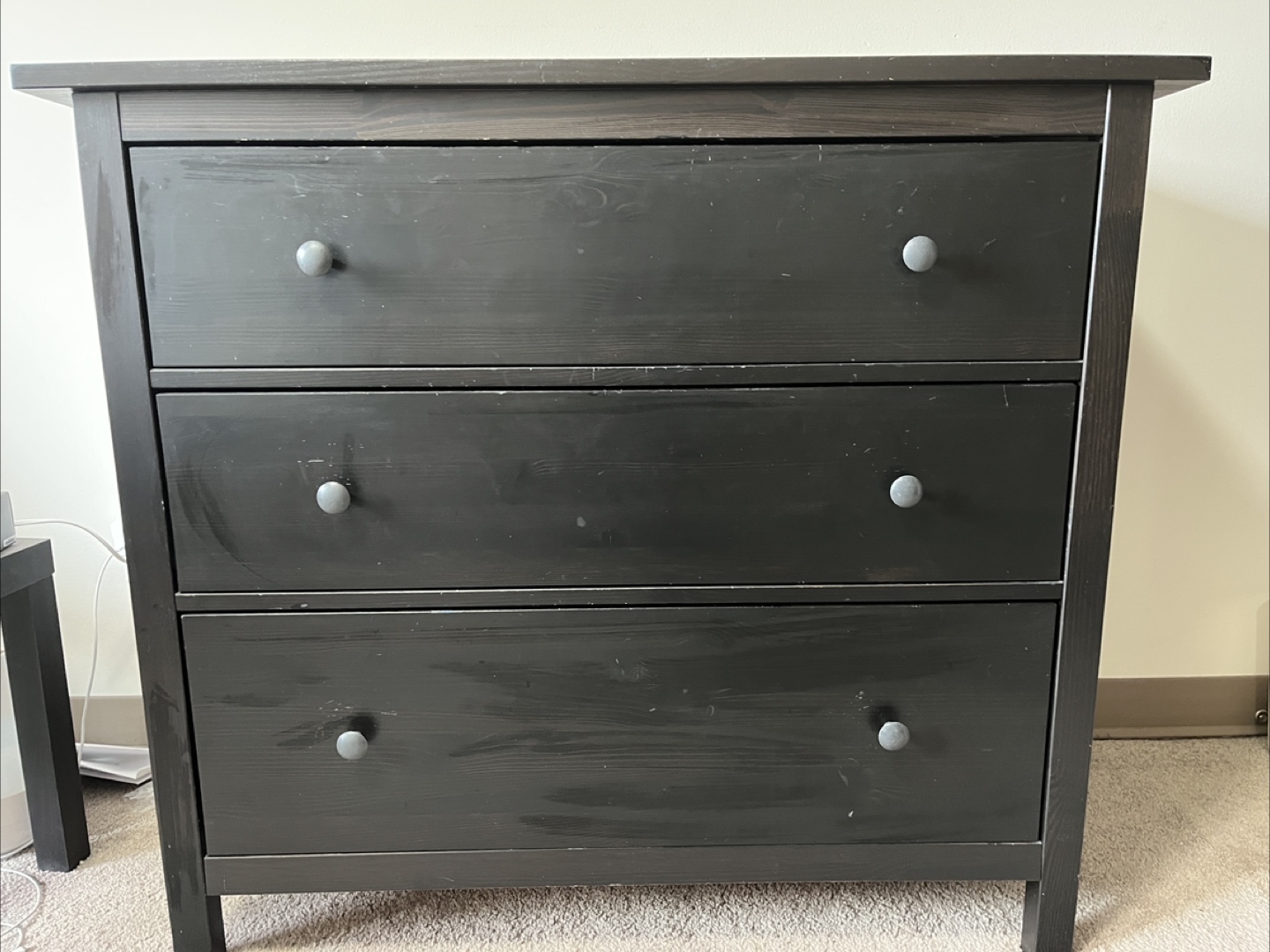 IKEA Hemnes 3-Drawer Chest - Black/Brown - photo 2