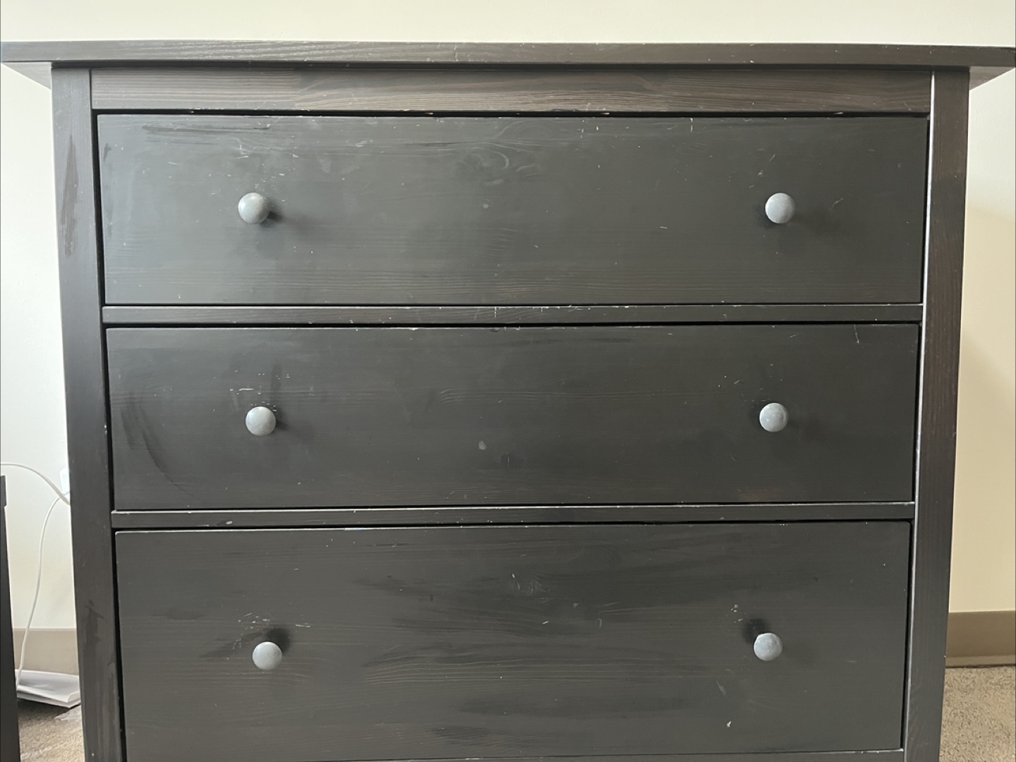 IKEA Hemnes 3-Drawer Chest - Black/Brown - photo 3