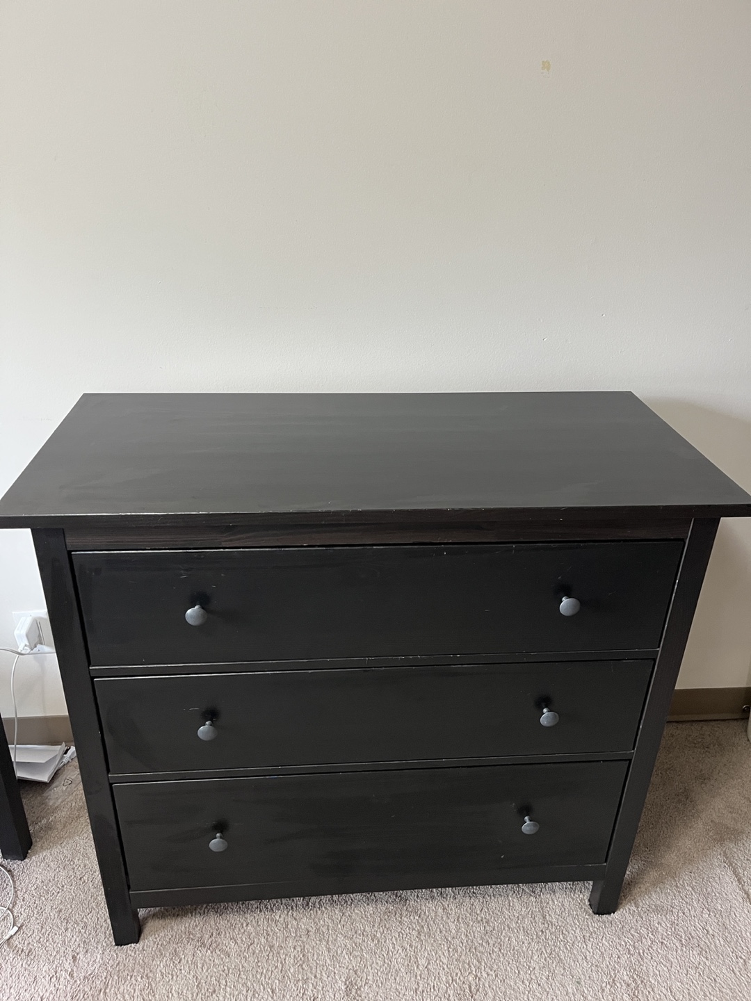 IKEA Hemnes 3-Drawer Chest - Black/Brown