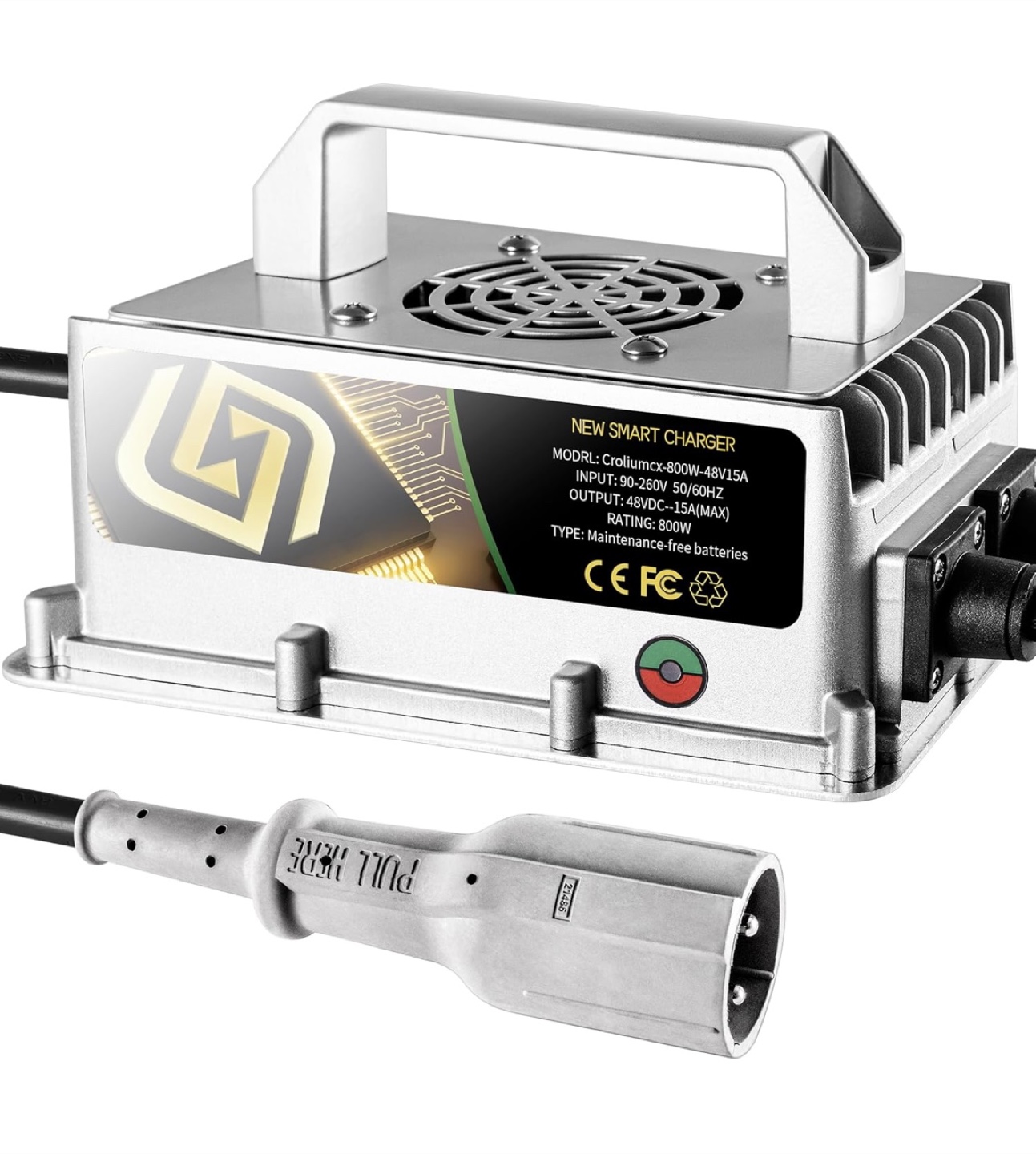 Croliumcx 48V 15A Golf Cart Battery Charger - photo 2