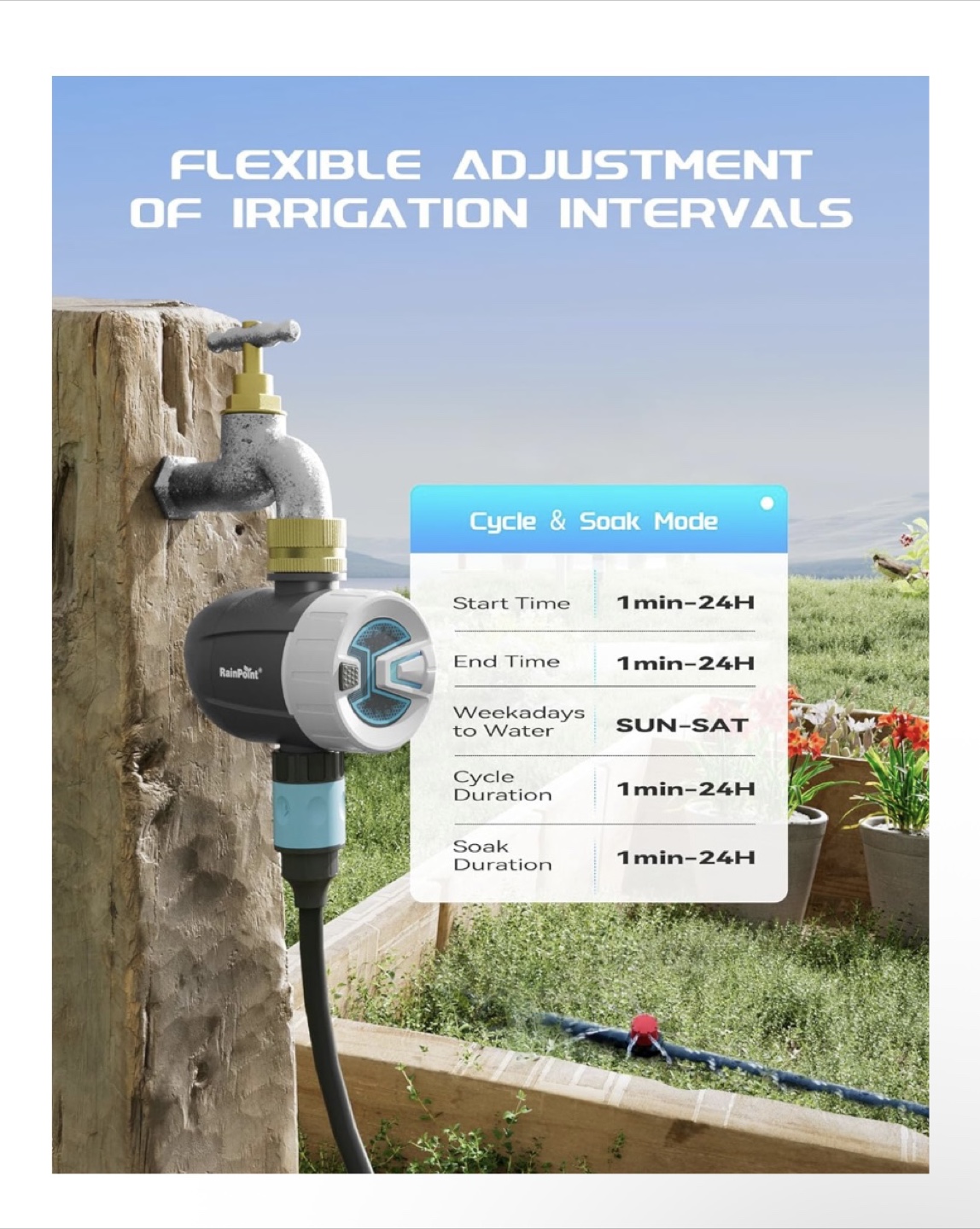 RainPoint WiFi Water Timer - Smart Irrigation Controller - photo 5