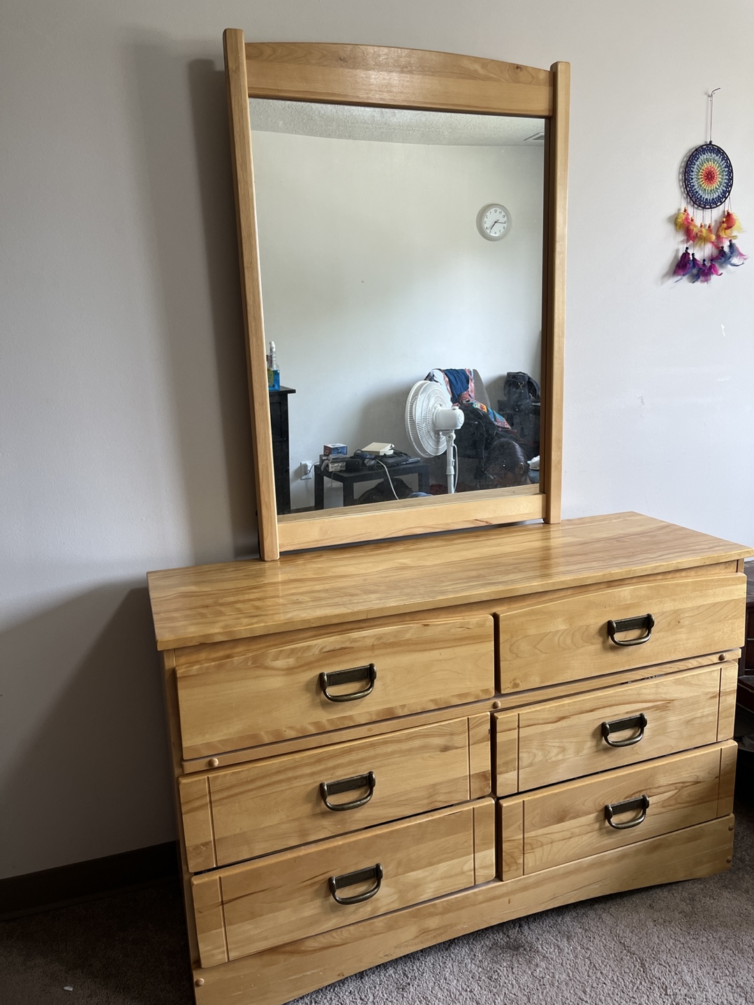 Wooden Dresser with Mirror - photo 4