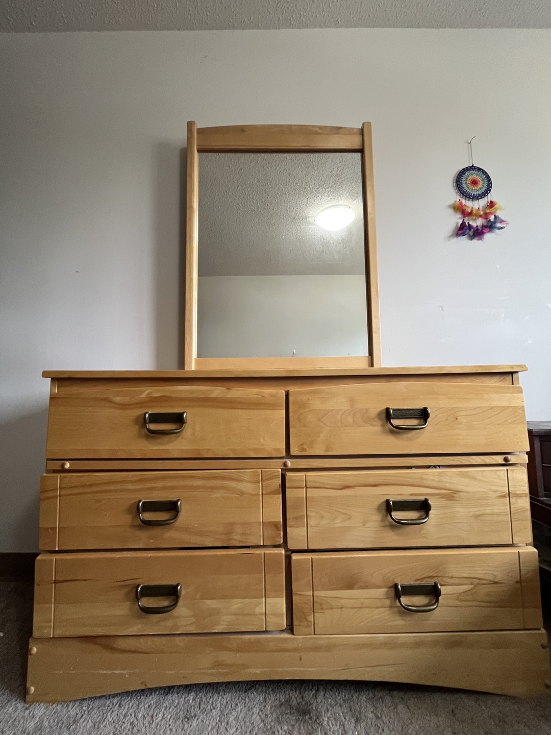 Wooden Dresser with Mirror - photo 3