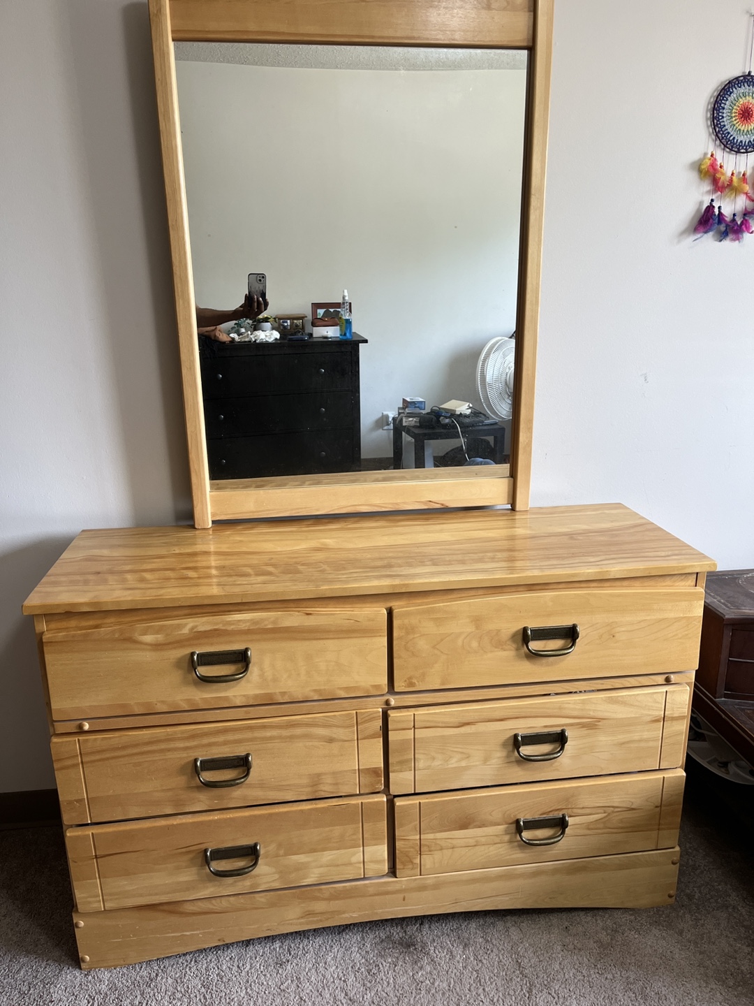 Wooden Dresser with Mirror - photo 5