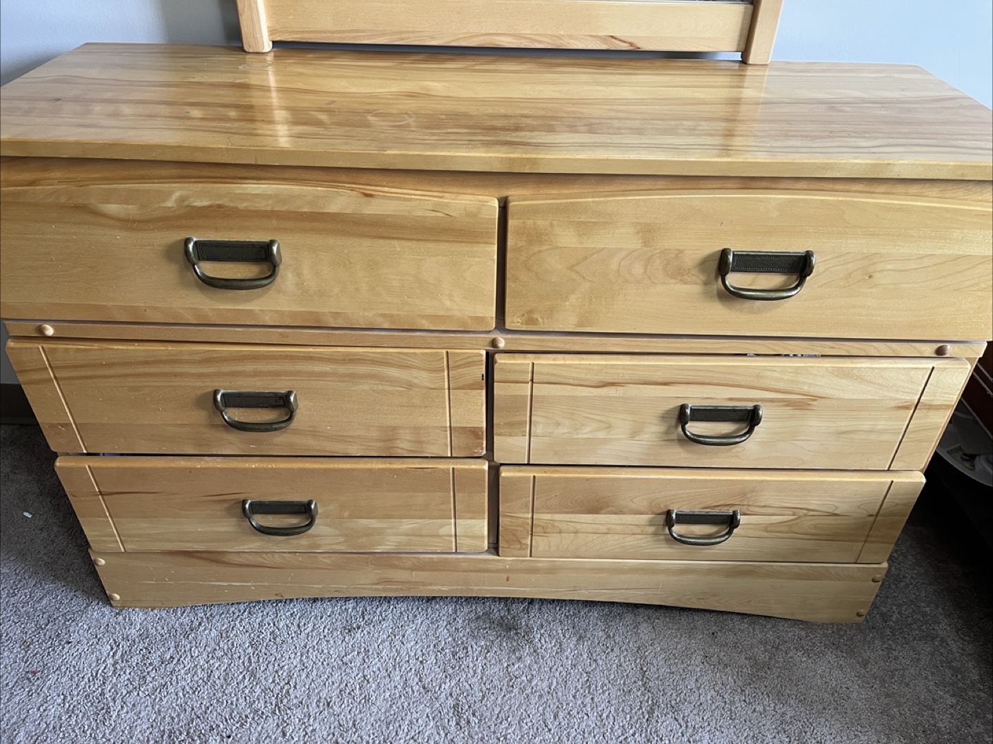 Wooden Dresser with Mirror