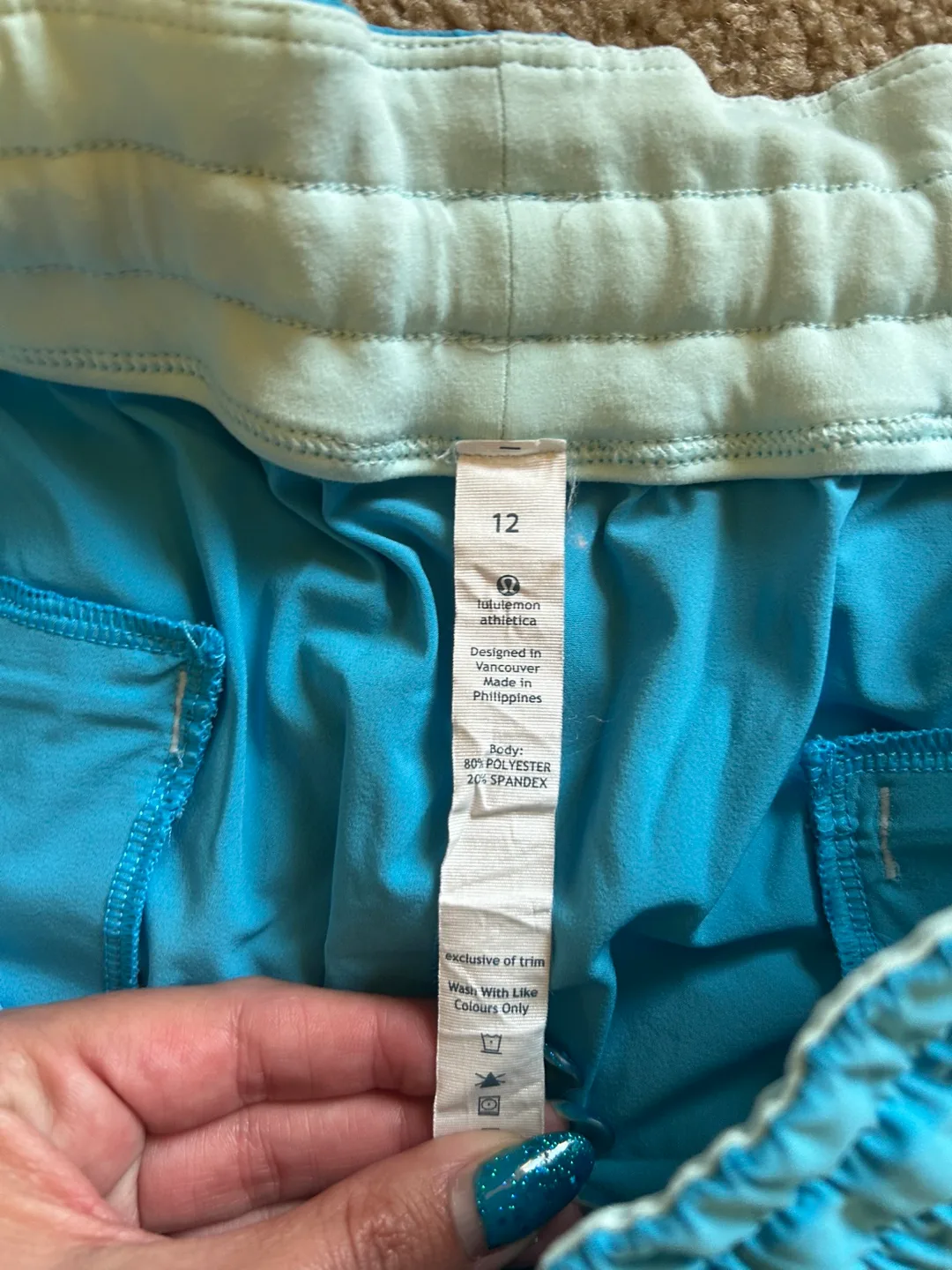 Lululemon Athletica Blue Track Pants - Size 12 image indicator(3)