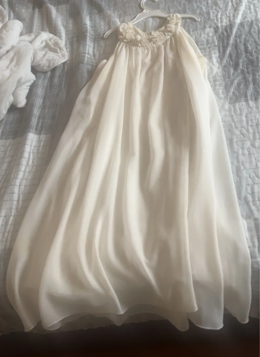 White Nightgown with Floral Detail thumbnail