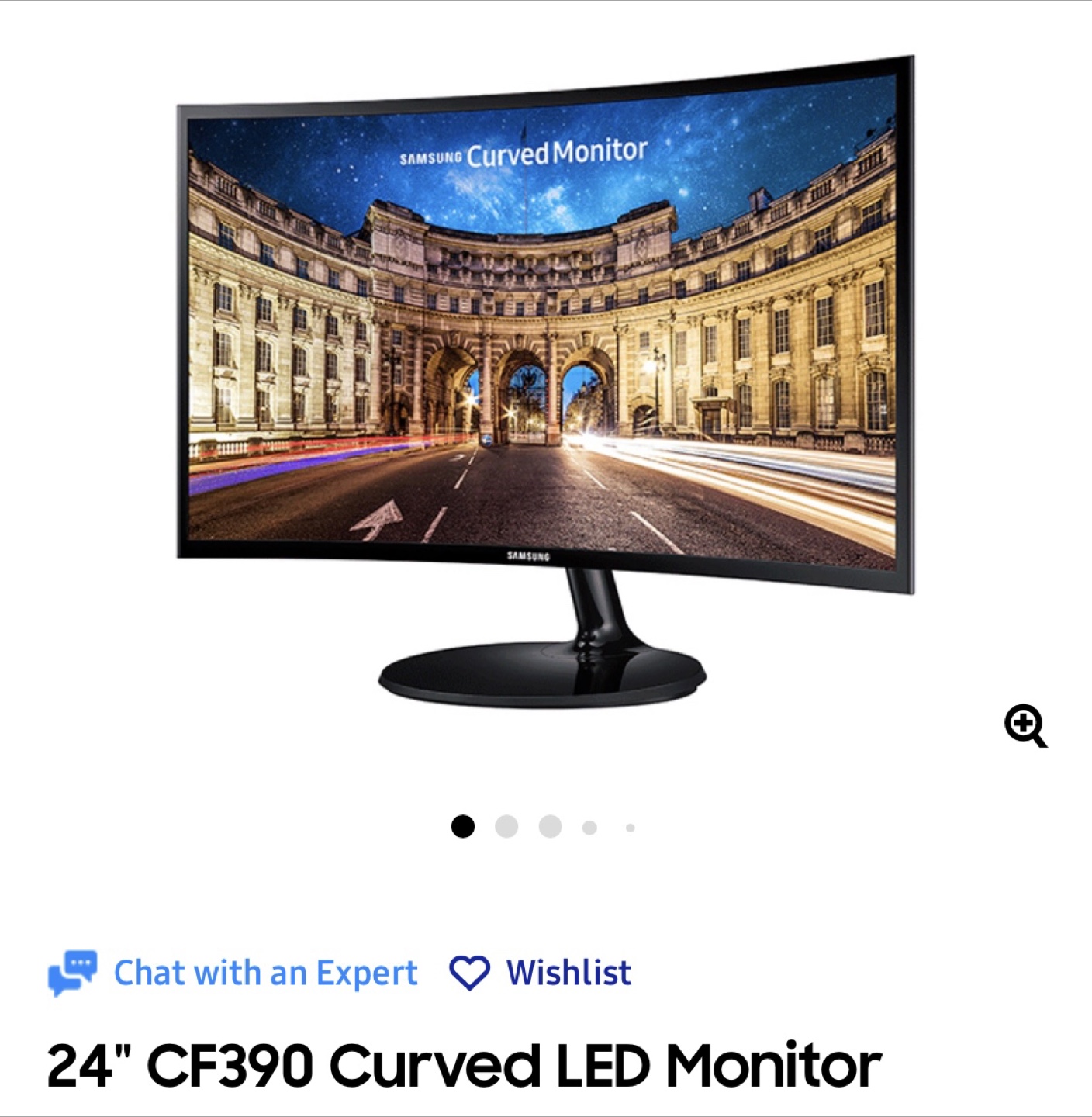 Samsung CF390 24" Curved LED Monitor