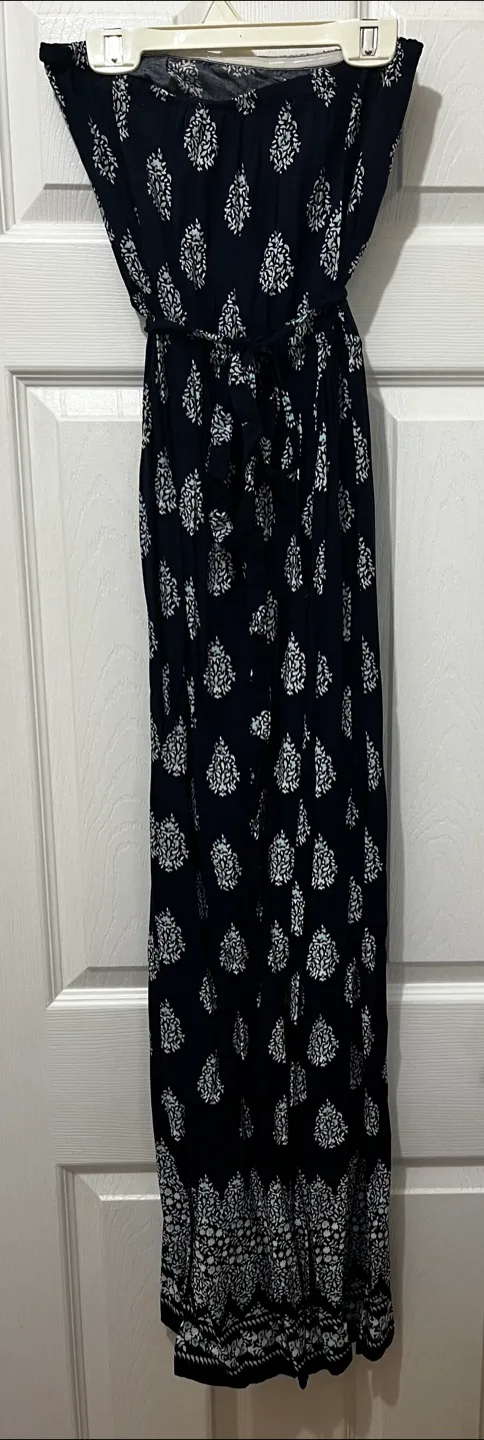 Old Navy Strapless Belted Maxi Dress Size XS thumbnail
