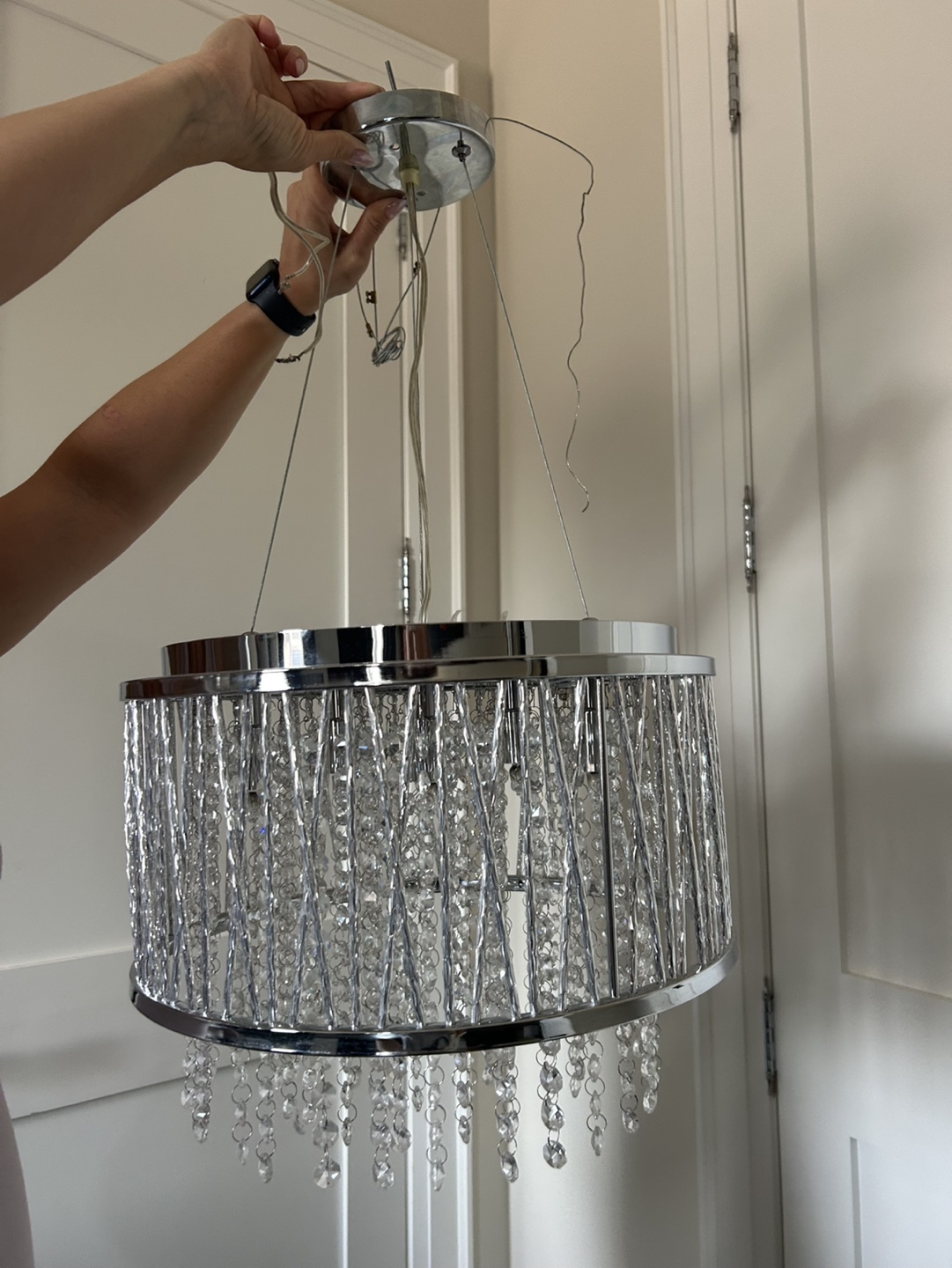 Crystal Chandelier - Silver Finish - photo 2