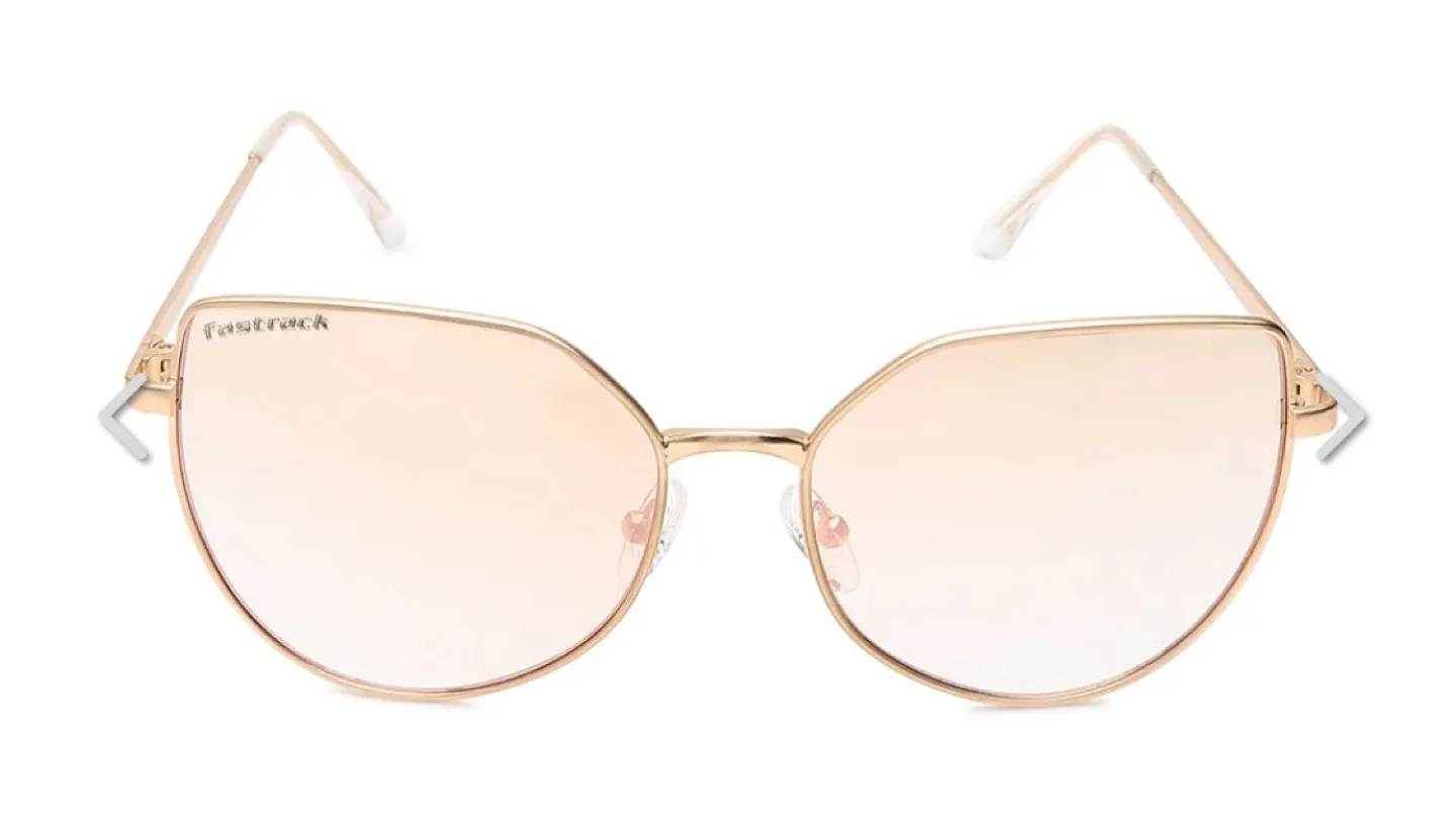 Gold Cateye Fastrack Women Sunglasses image indicator(3)