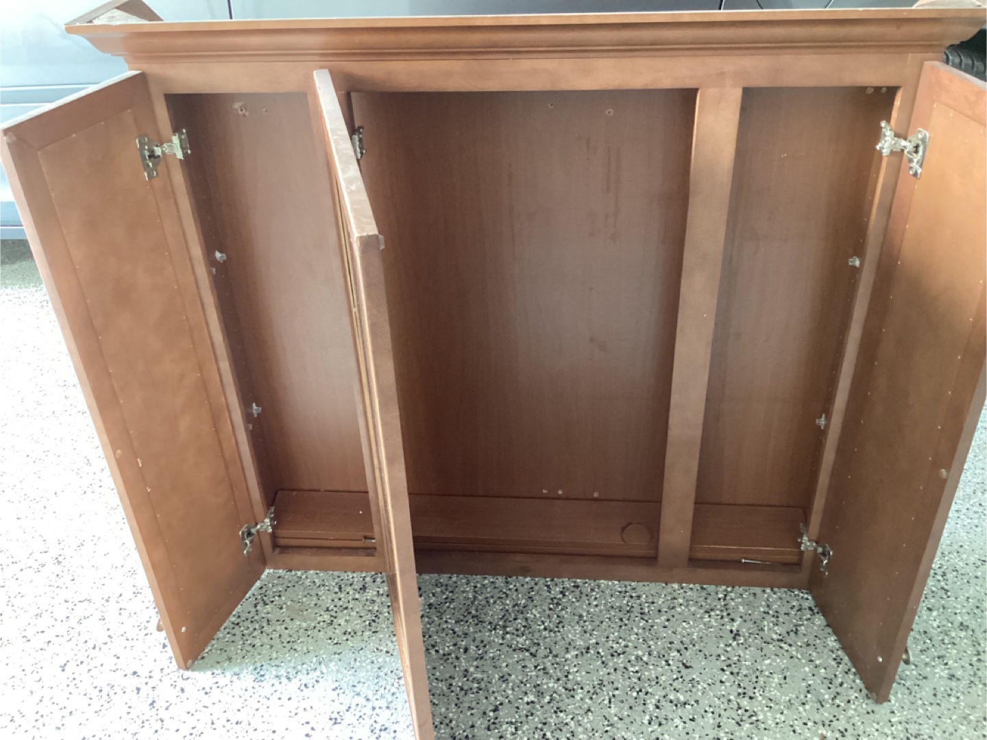 Brown Wooden Bathroom Cabinet with Mirror - photo 3
