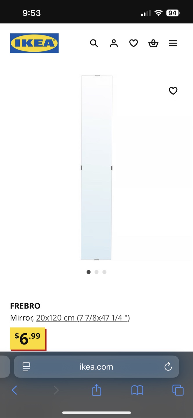 IKEA FREBRO Mirror - 20x120 cm x3 - photo 2