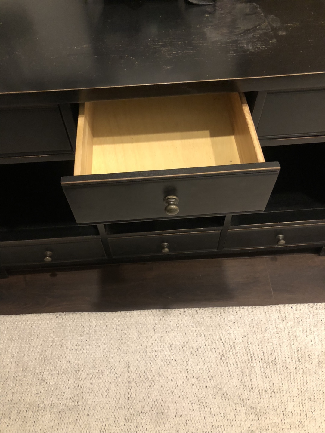 Pottery Barn wood storage unit - photo 4