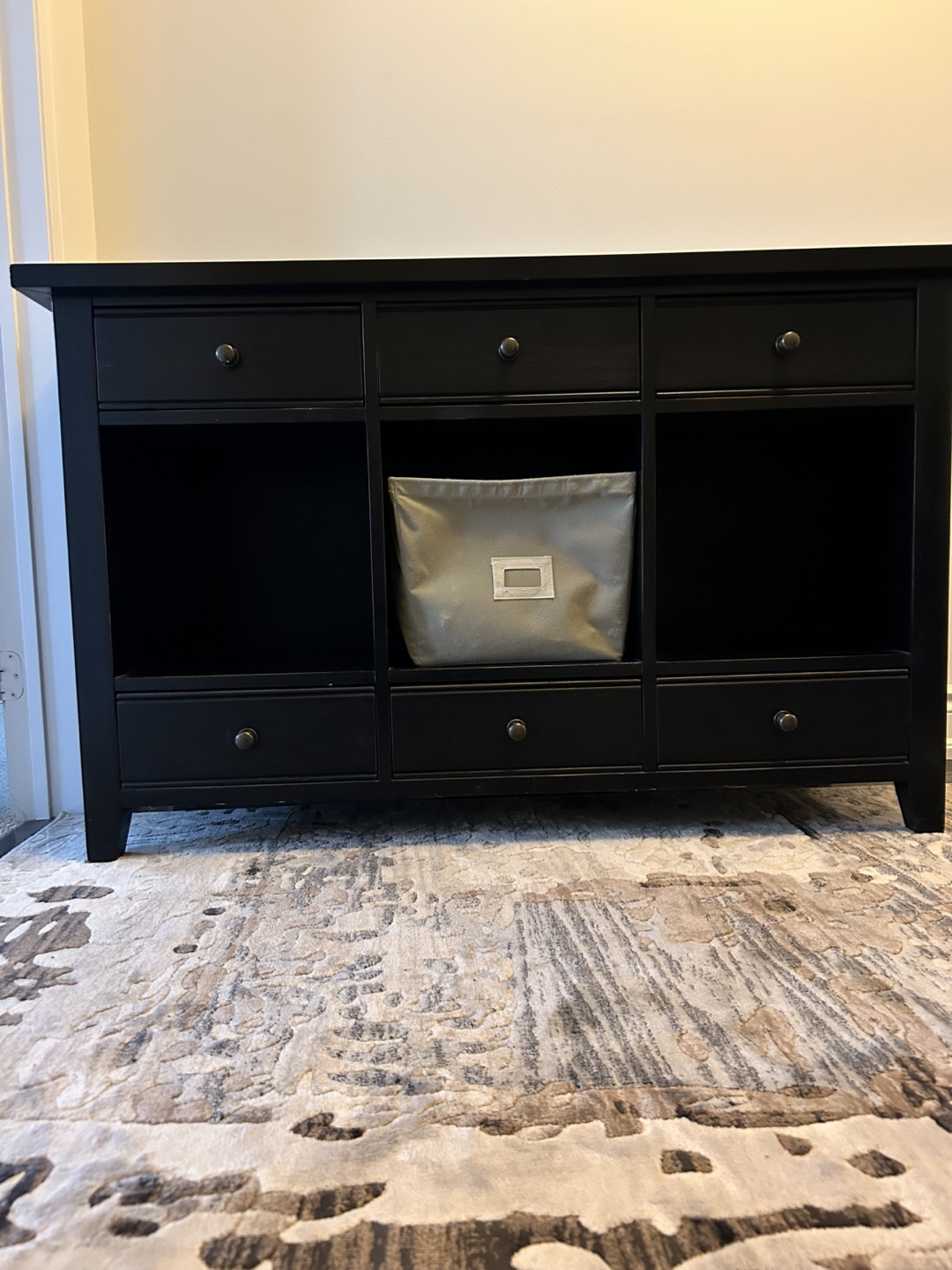 Pottery Barn wood storage unit - photo 2