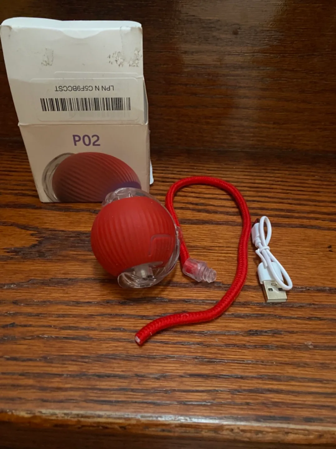 Interactive Cat Toy - Red Ball with Rope image indicator(9)