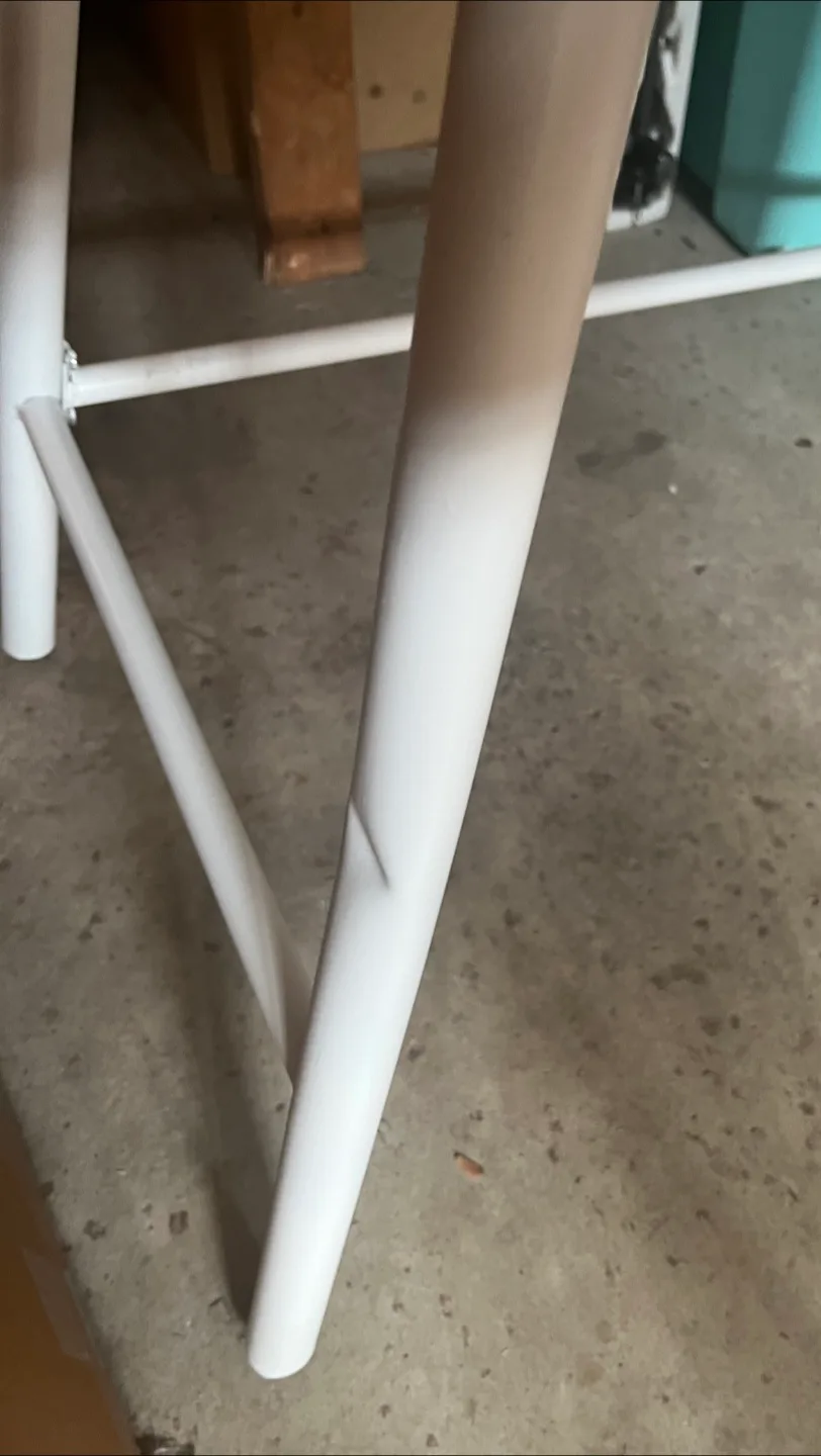 Wooden Desk with White Legs image indicator(5)