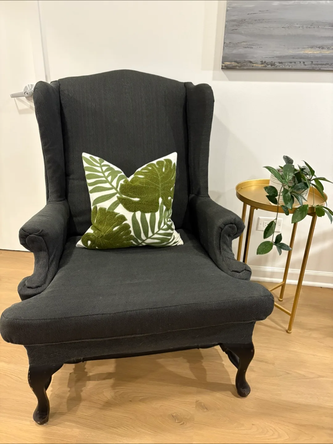 Wingback Chair - Dark Gray thumbnail
