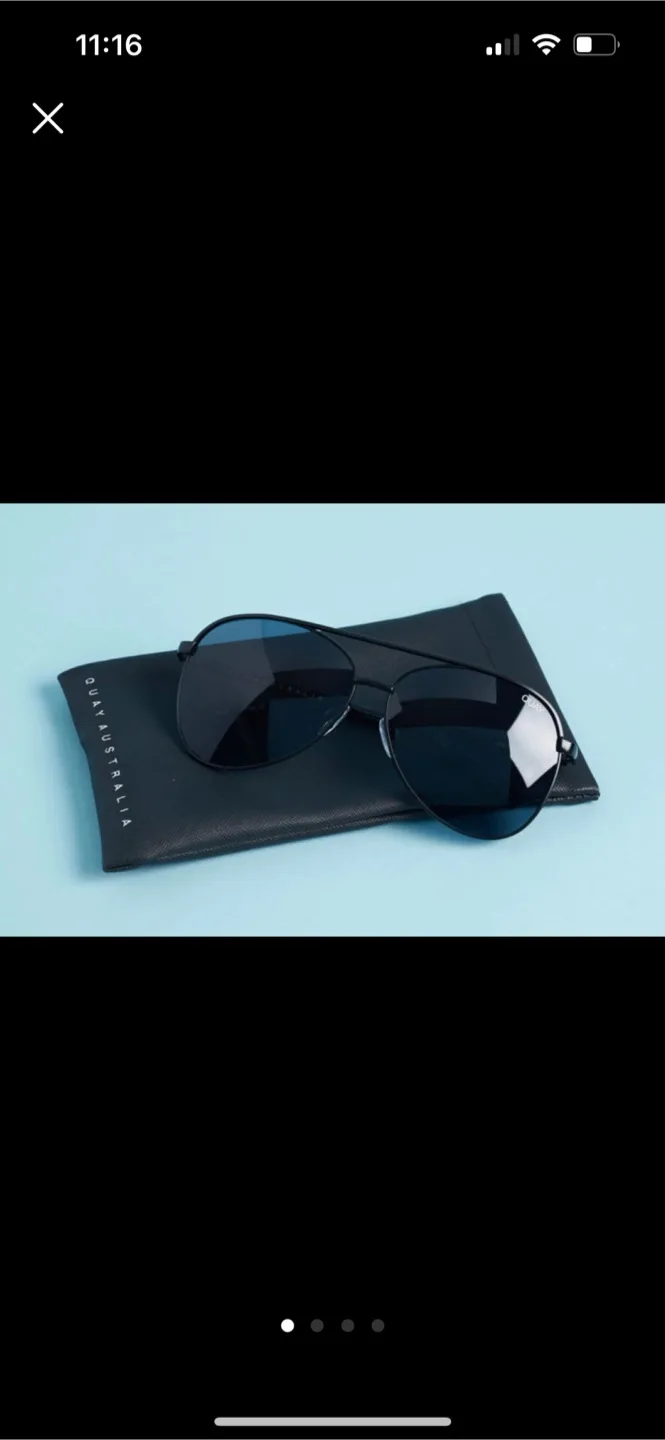 Quay Australia Vivienne Black Sunglasses thumbnail