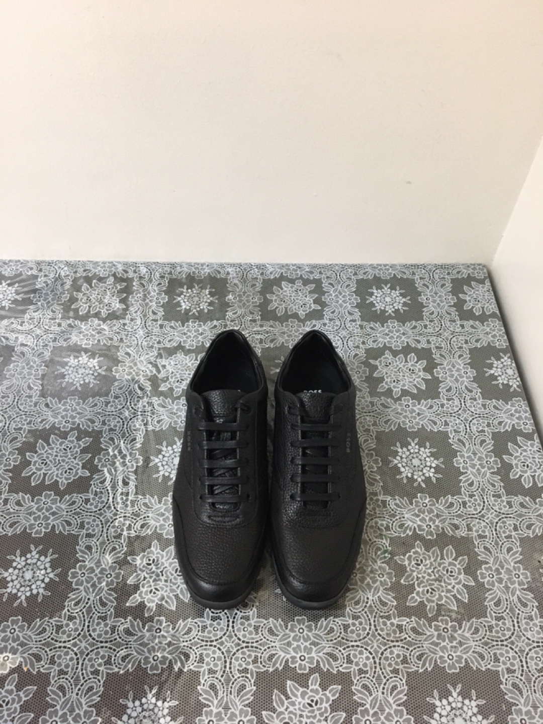 BOSS Black Leather Sneakers
