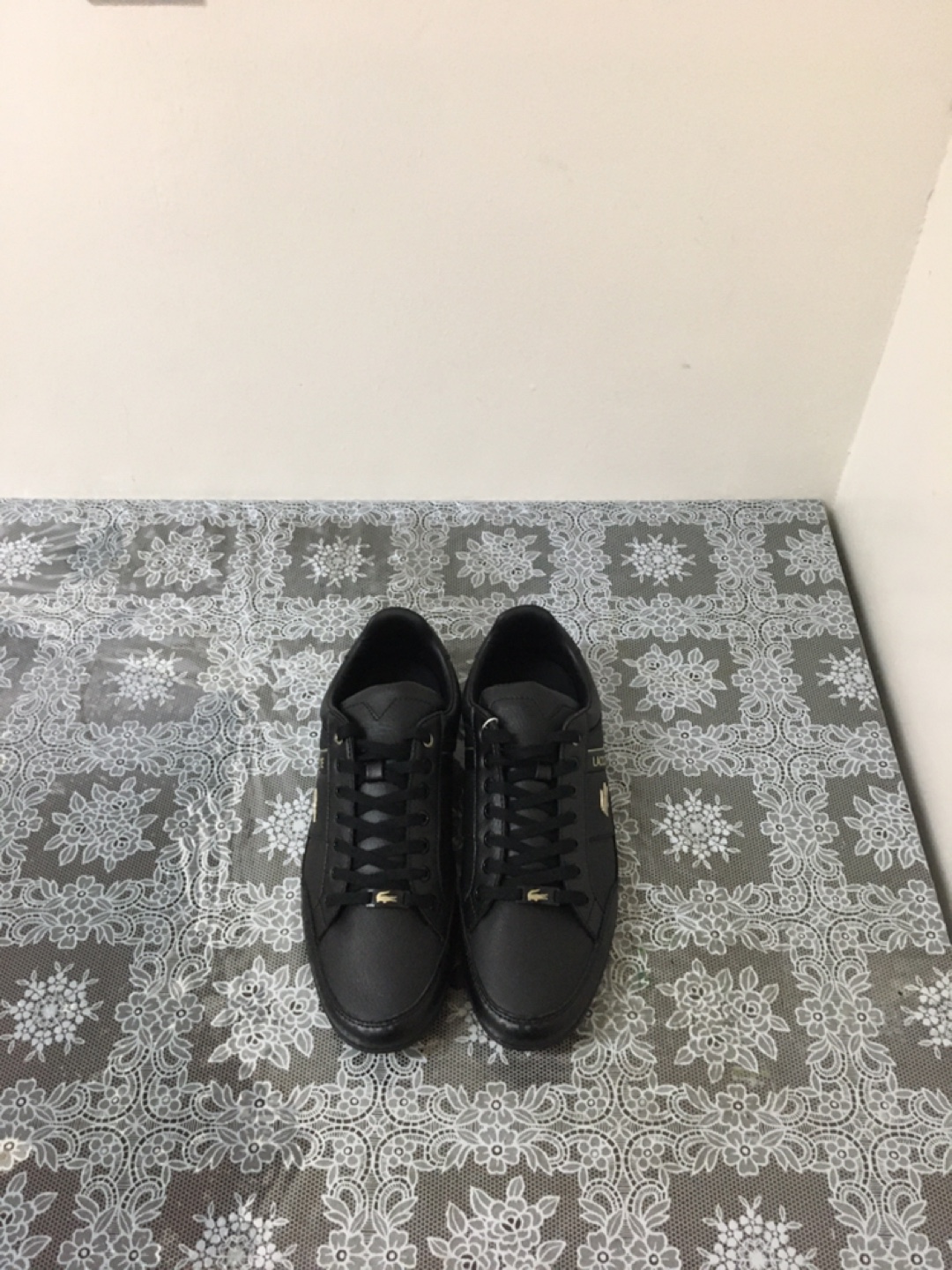 Lacoste Black Leather Sneakers