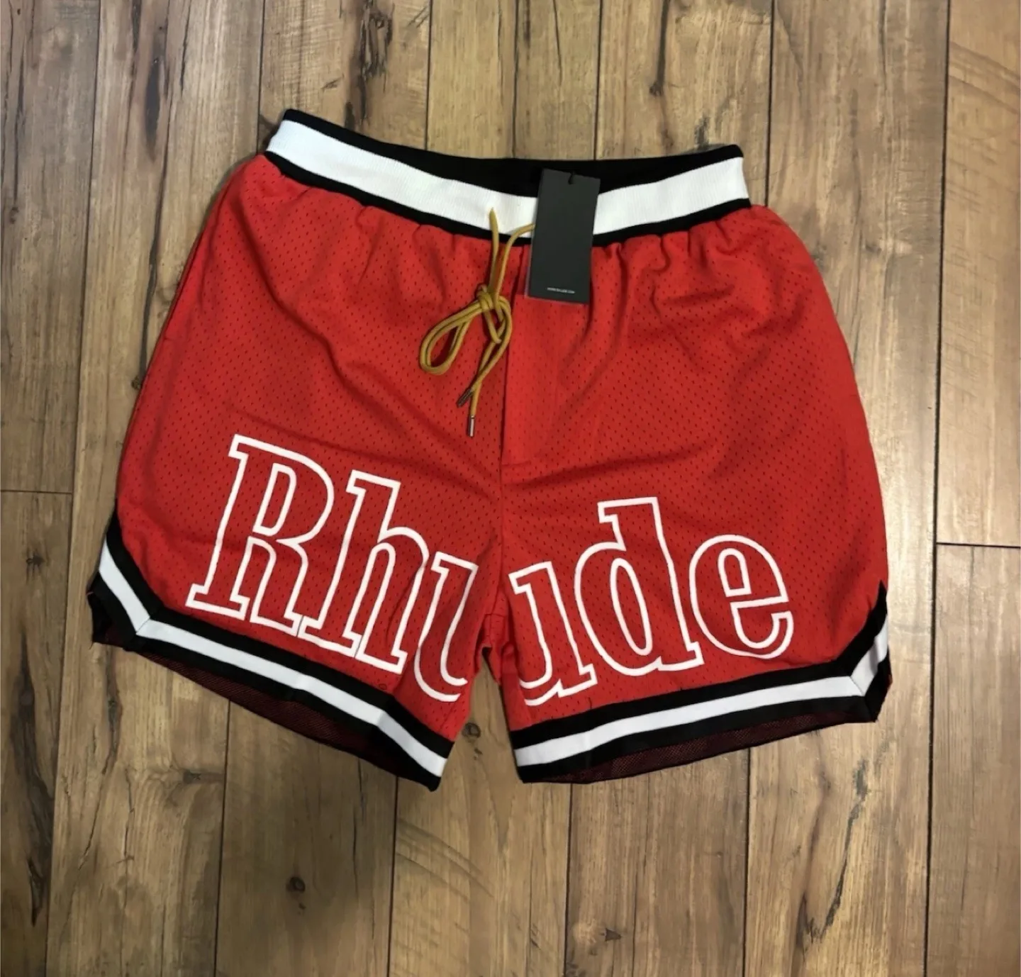 Rhude Red Mesh Shorts With Tags – All Sizes - Brand New thumbnail