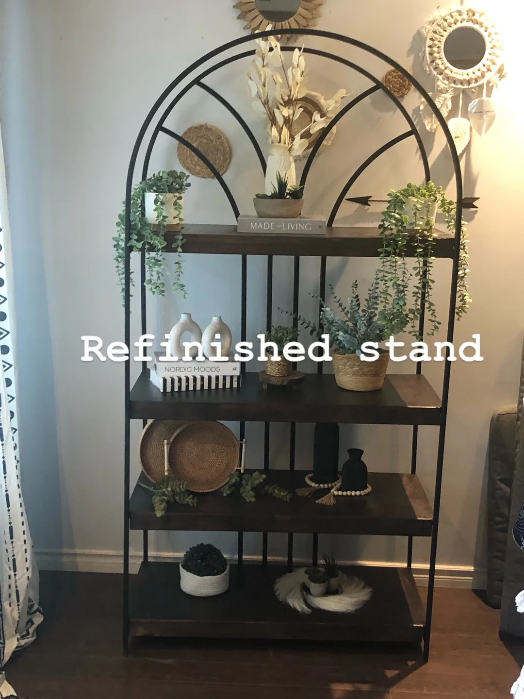 Refinished rounded arch with wood shelving thumbnail
