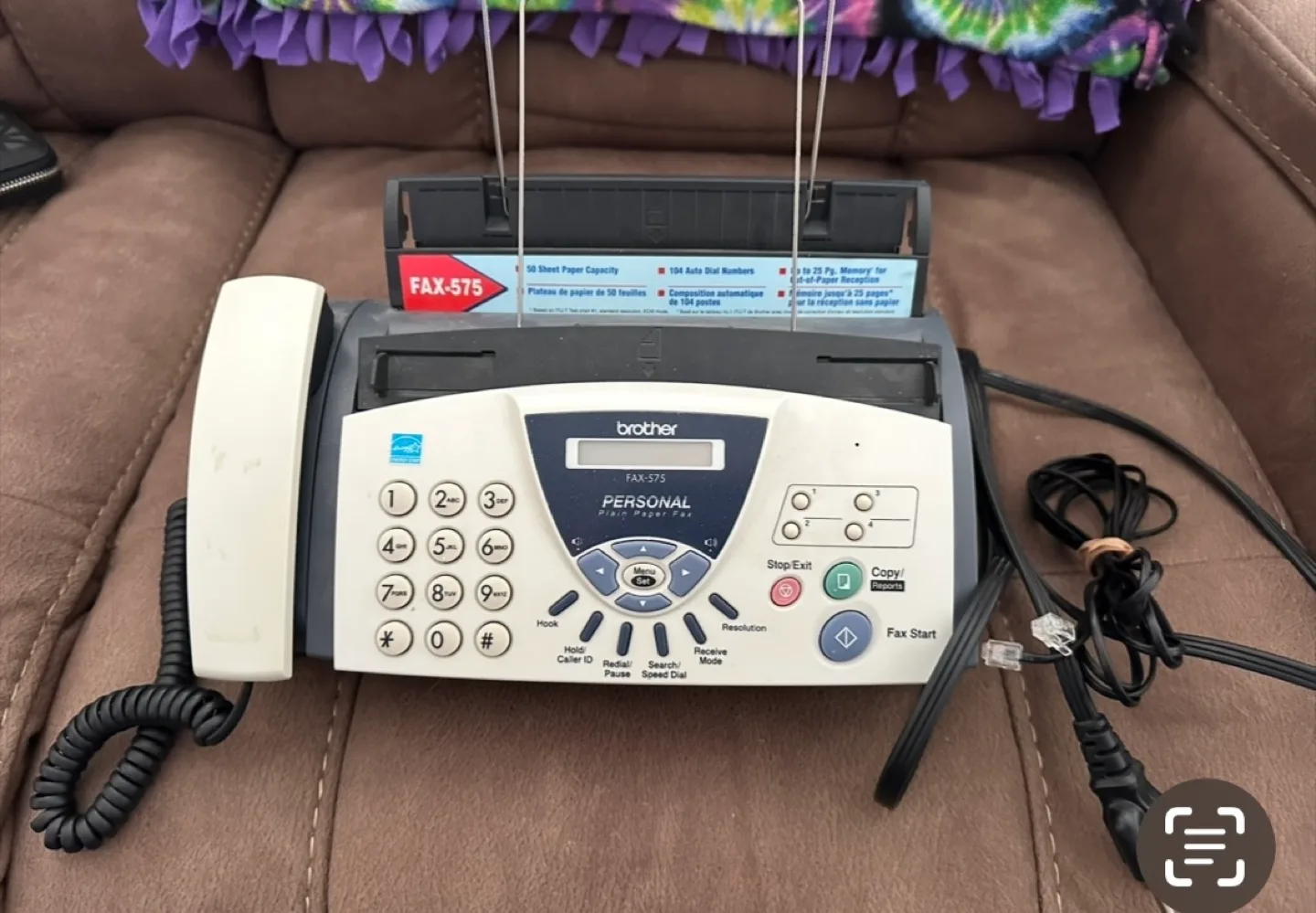 Brother FAX-575 Personal Plain Paper Fax Machine thumbnail