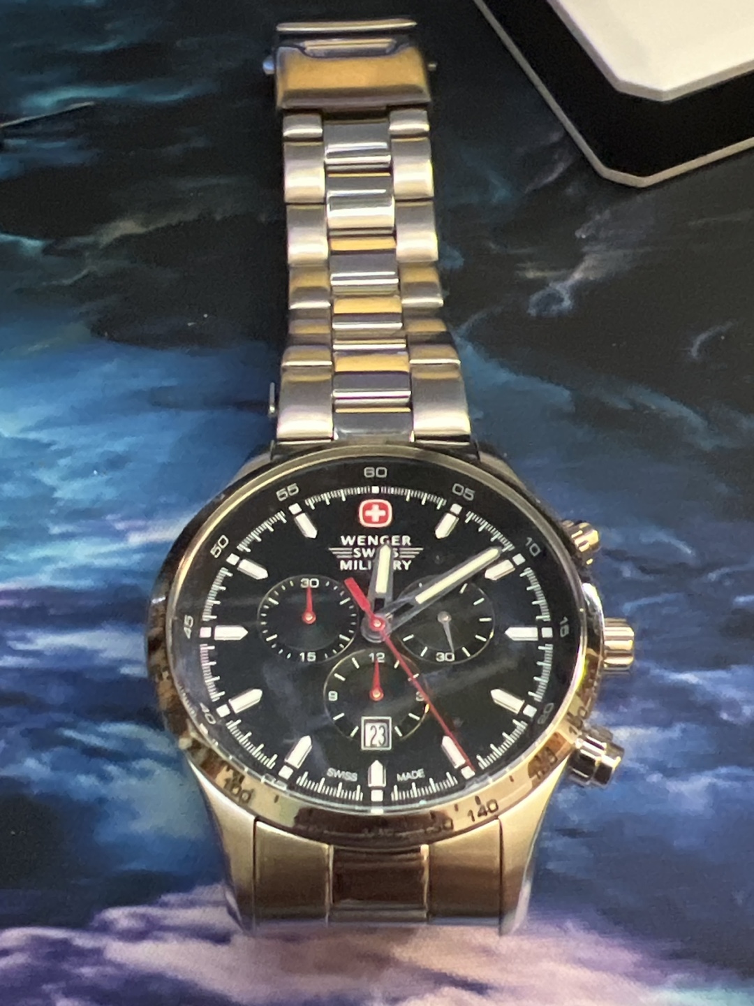 Swiss Made Wenger Chronograph Watch – NEW - photo 2