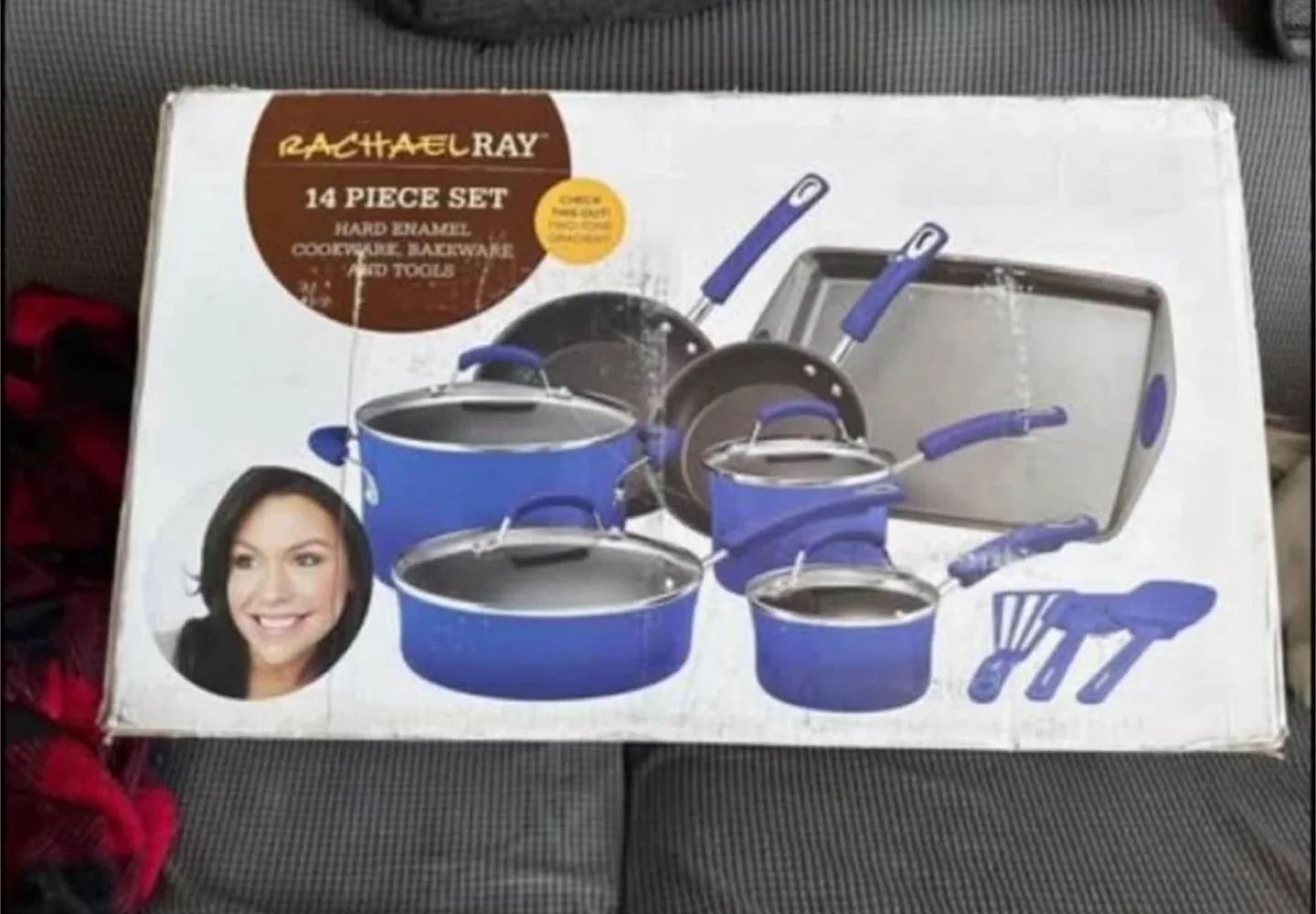 Rachael Ray 14-Piece Hard Enamel Cookware Set thumbnail