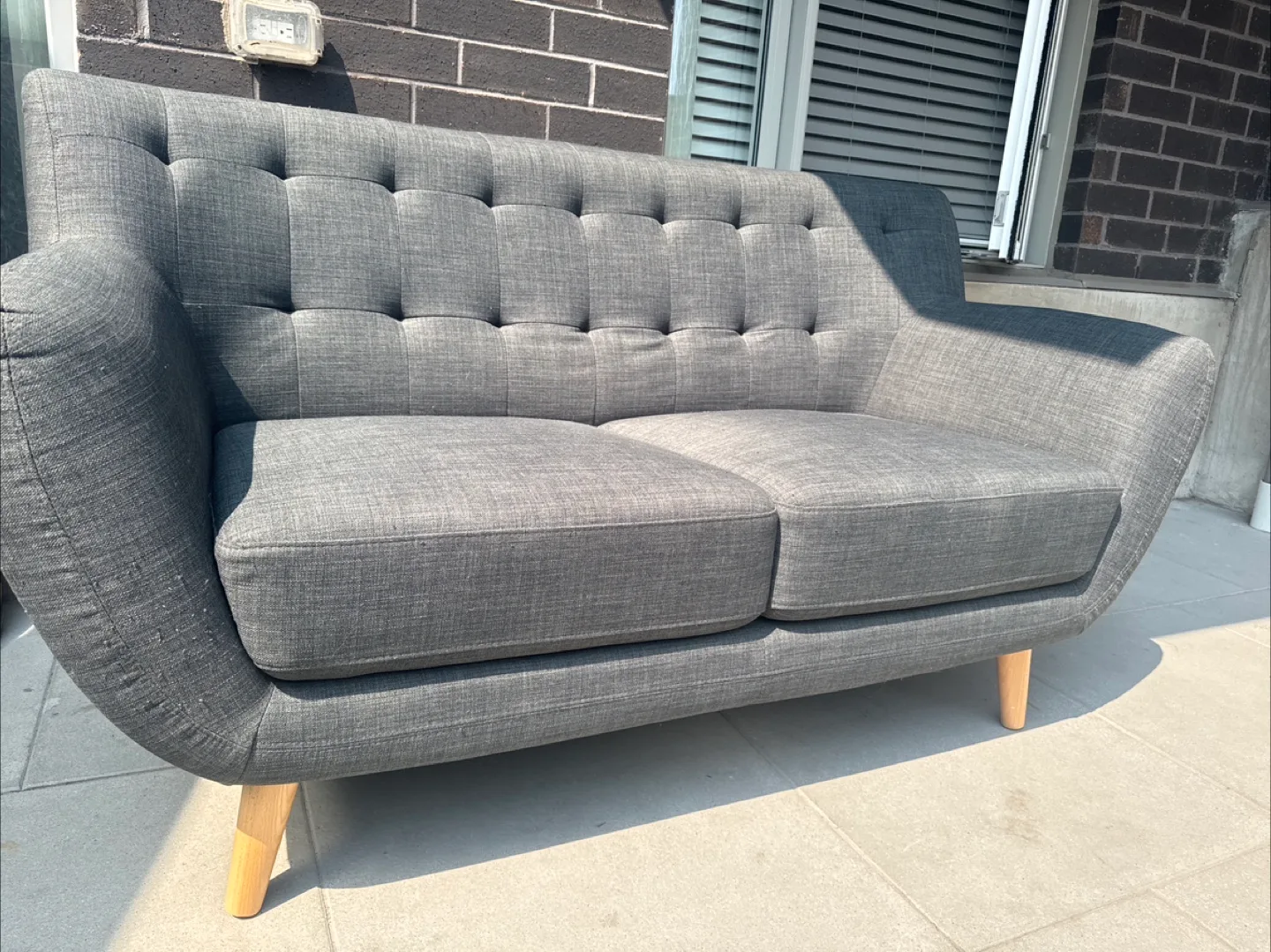 Grey Loveseat Sofa - Like New! image indicator(2)