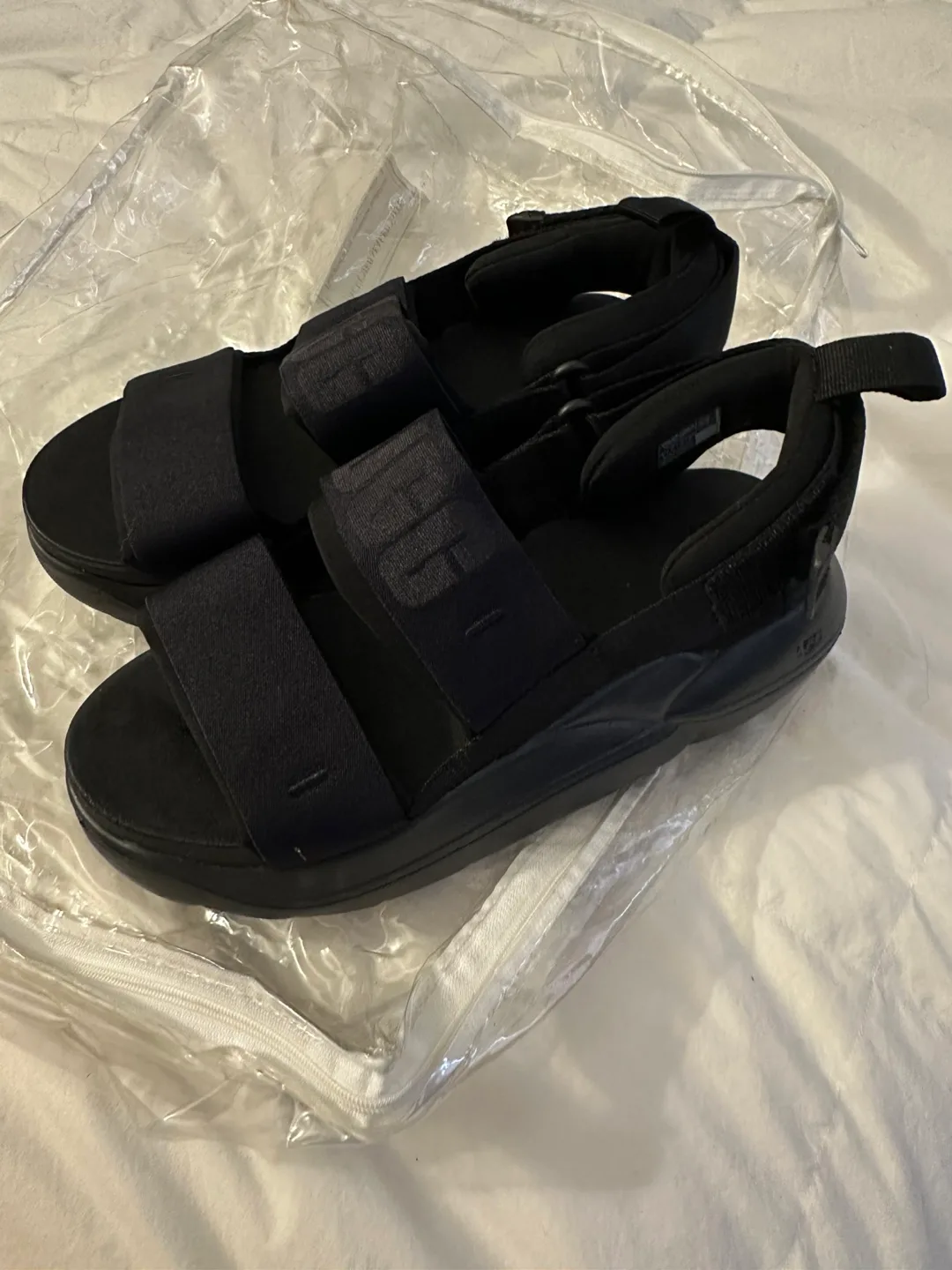 UGG Black Sandals Size 9 image indicator(2)