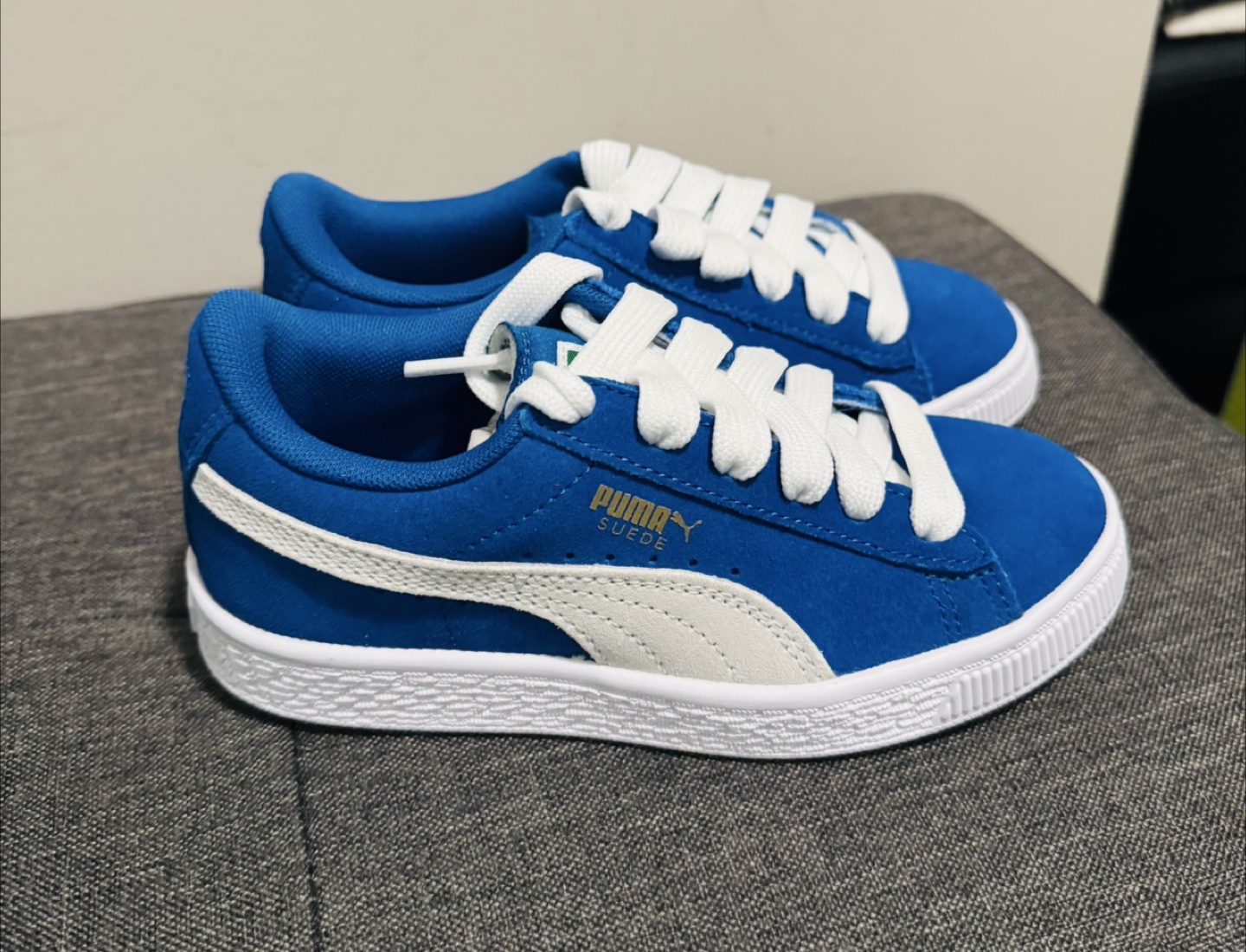 New Puma Suede PS Kids Shoes - Blue, Size 13C