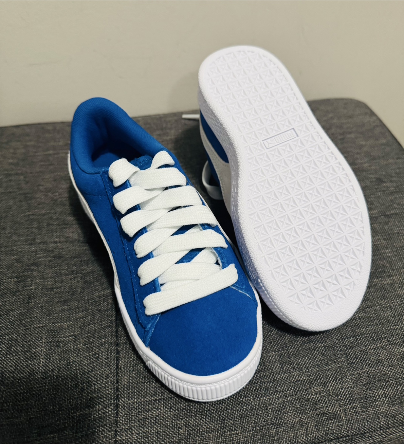 New Puma Suede PS Kids Shoes - Blue, Size 13C - photo 5