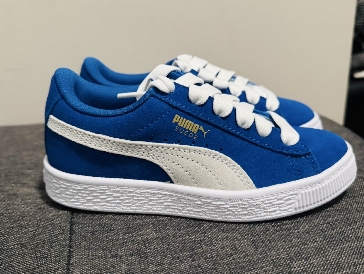 New Puma Suede PS Kids Shoes - Blue, Size 13C - photo 2