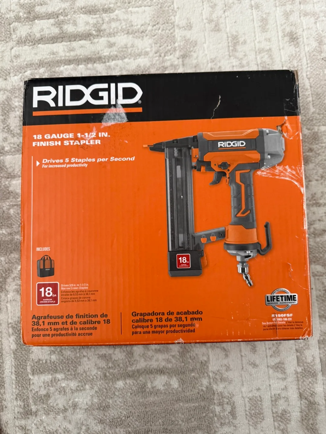 Ridgid 18 Gauge 1-1/2in. Finish Stapler thumbnail