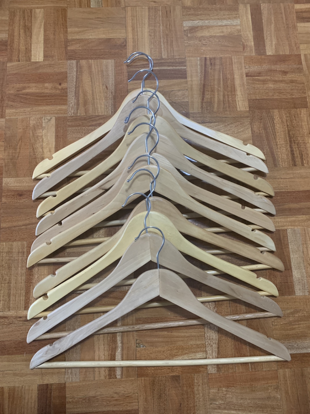Wooden Clothes Hangers (Set of 10)