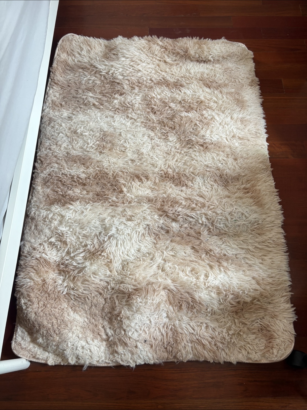 Large Fluffy Shag Area Rug - Beige/Brown
