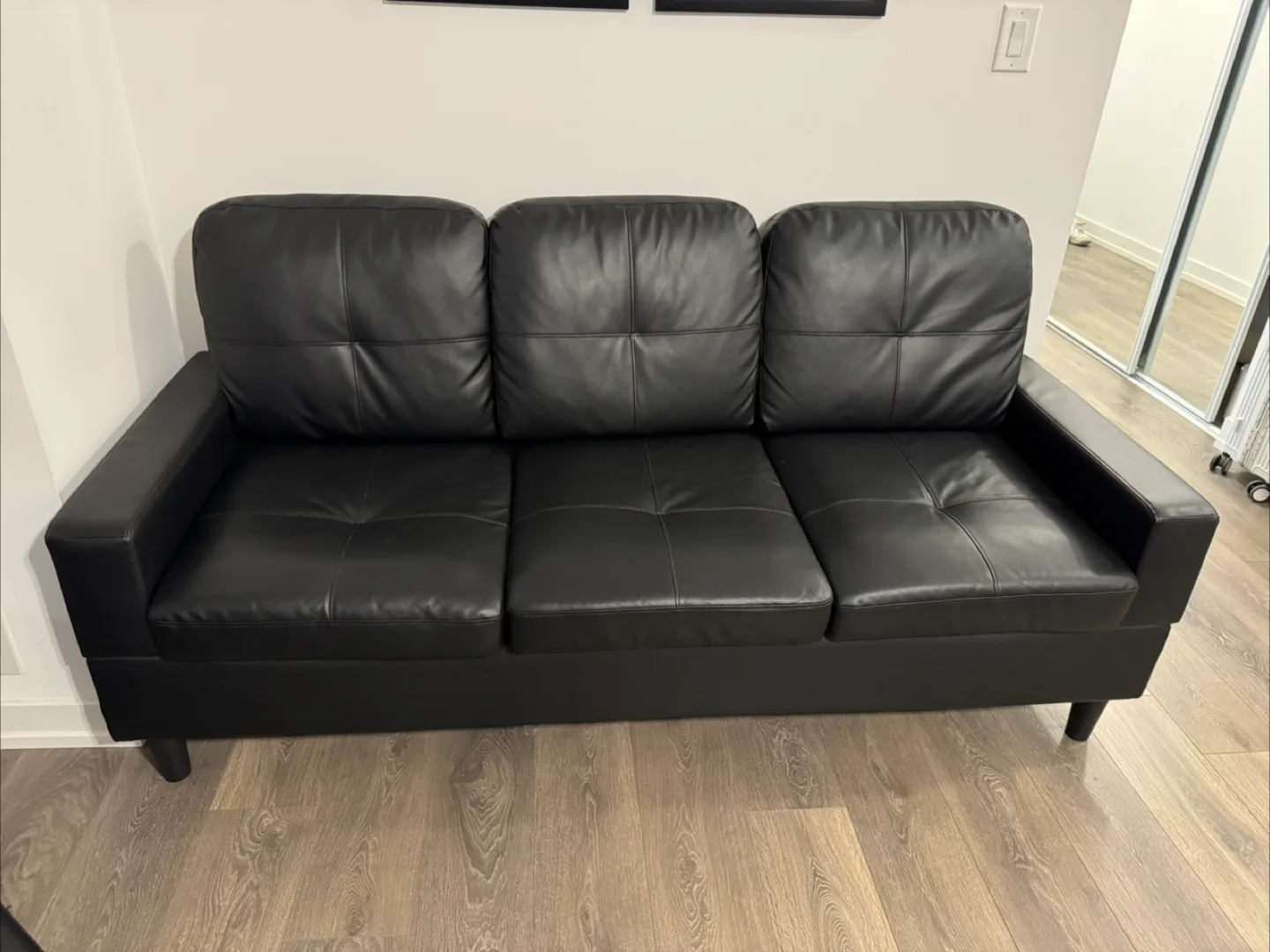 Latitude Run Jessea 79" 3-Seater Sofa with Ottoman - Black image indicator(7)