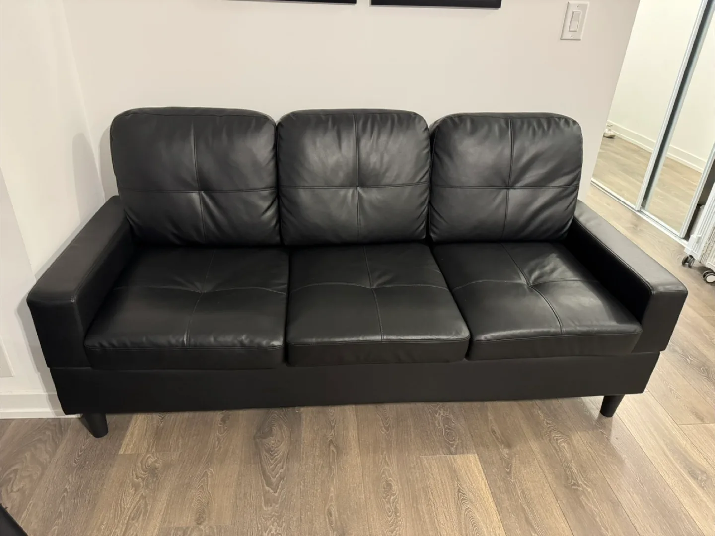 Latitude Run Jessea 79" 3-Seater Sofa with Ottoman - Black image indicator(6)