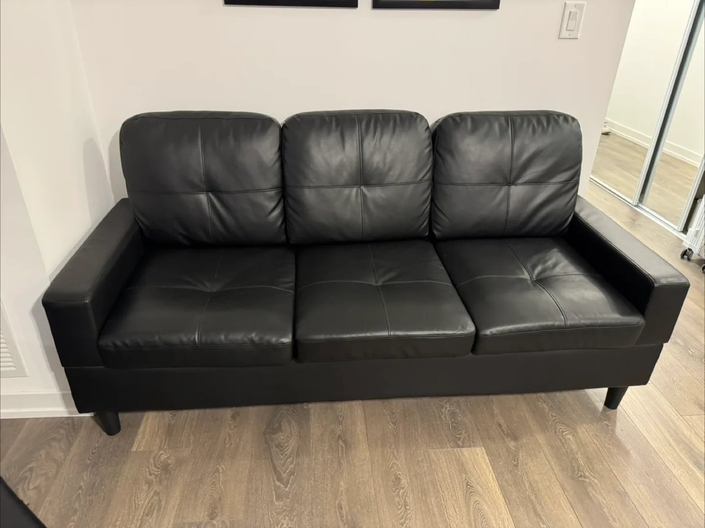 Latitude Run Jessea 79" 3-Seater Sofa with Ottoman - Black image indicator(8)