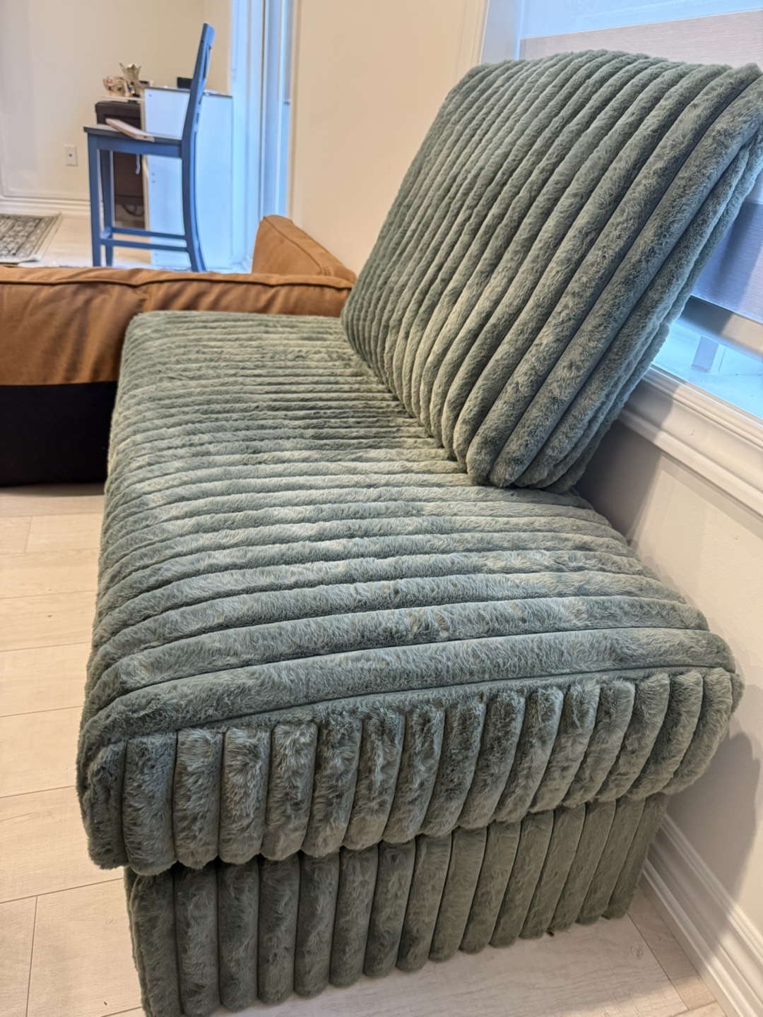 Corduroy Ottoman with Backrest - photo 4