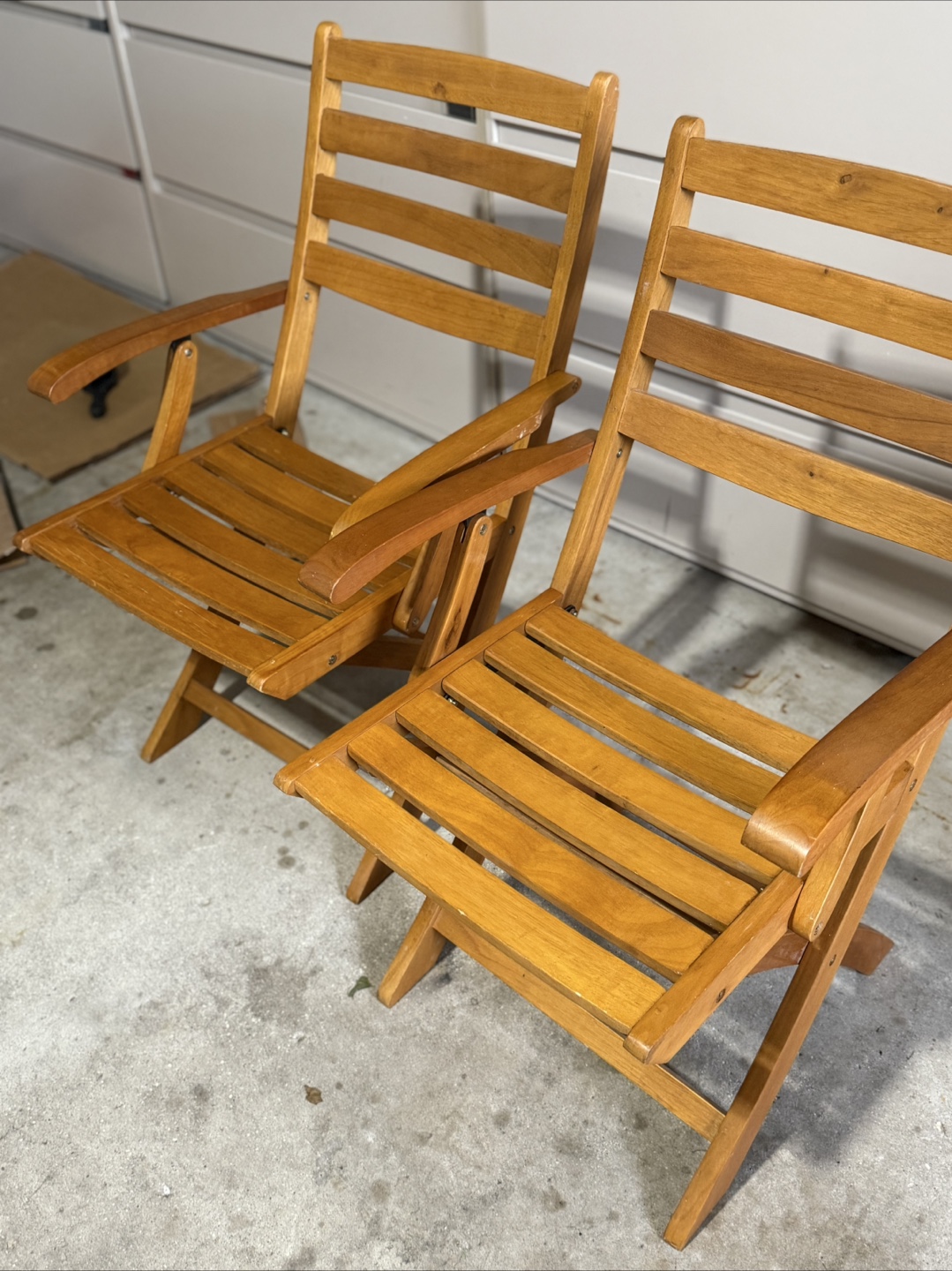Folding Wooden Outdoor Chairs - Set of 4 - photo 2