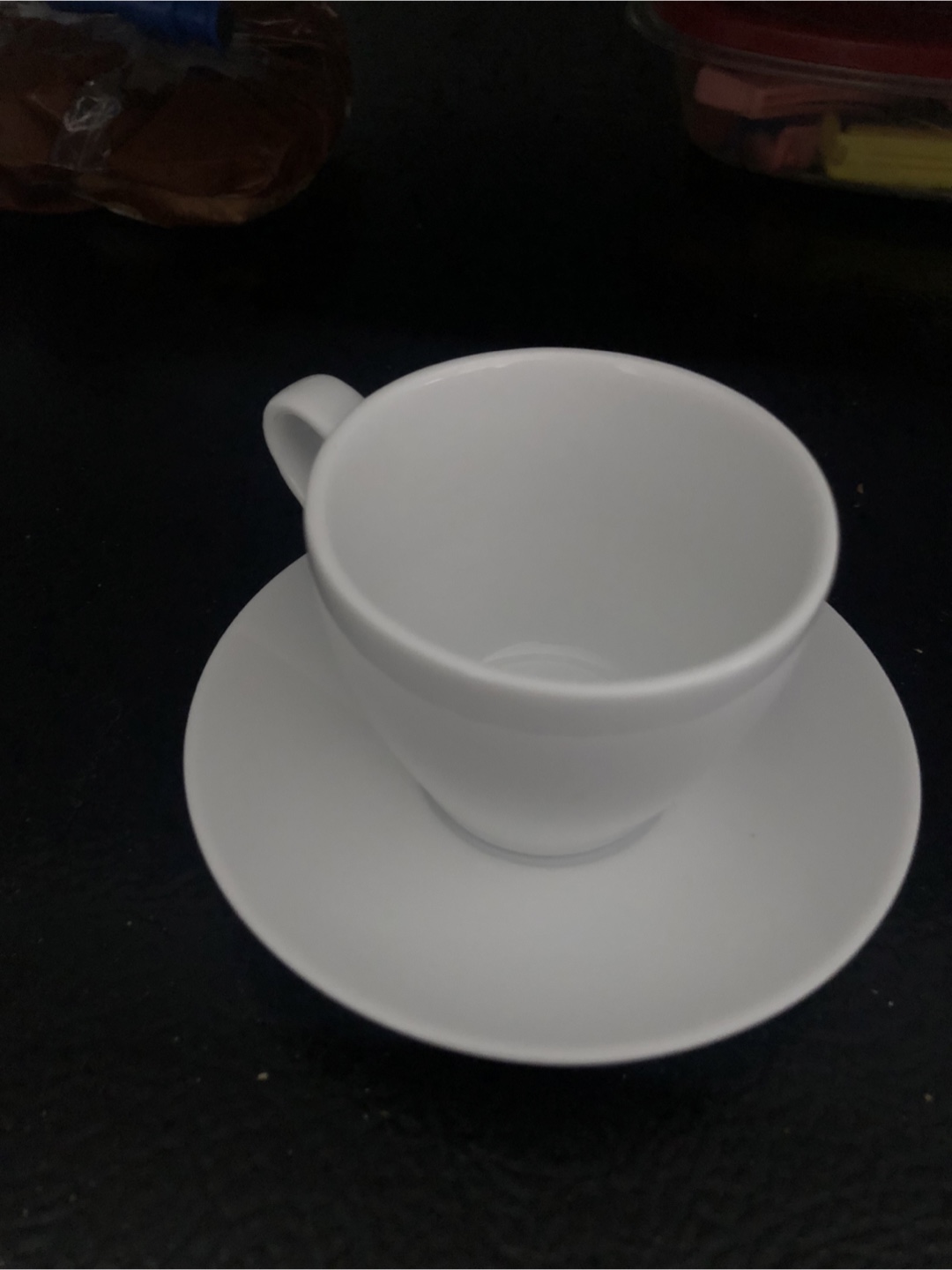 White Cup and Saucer Set