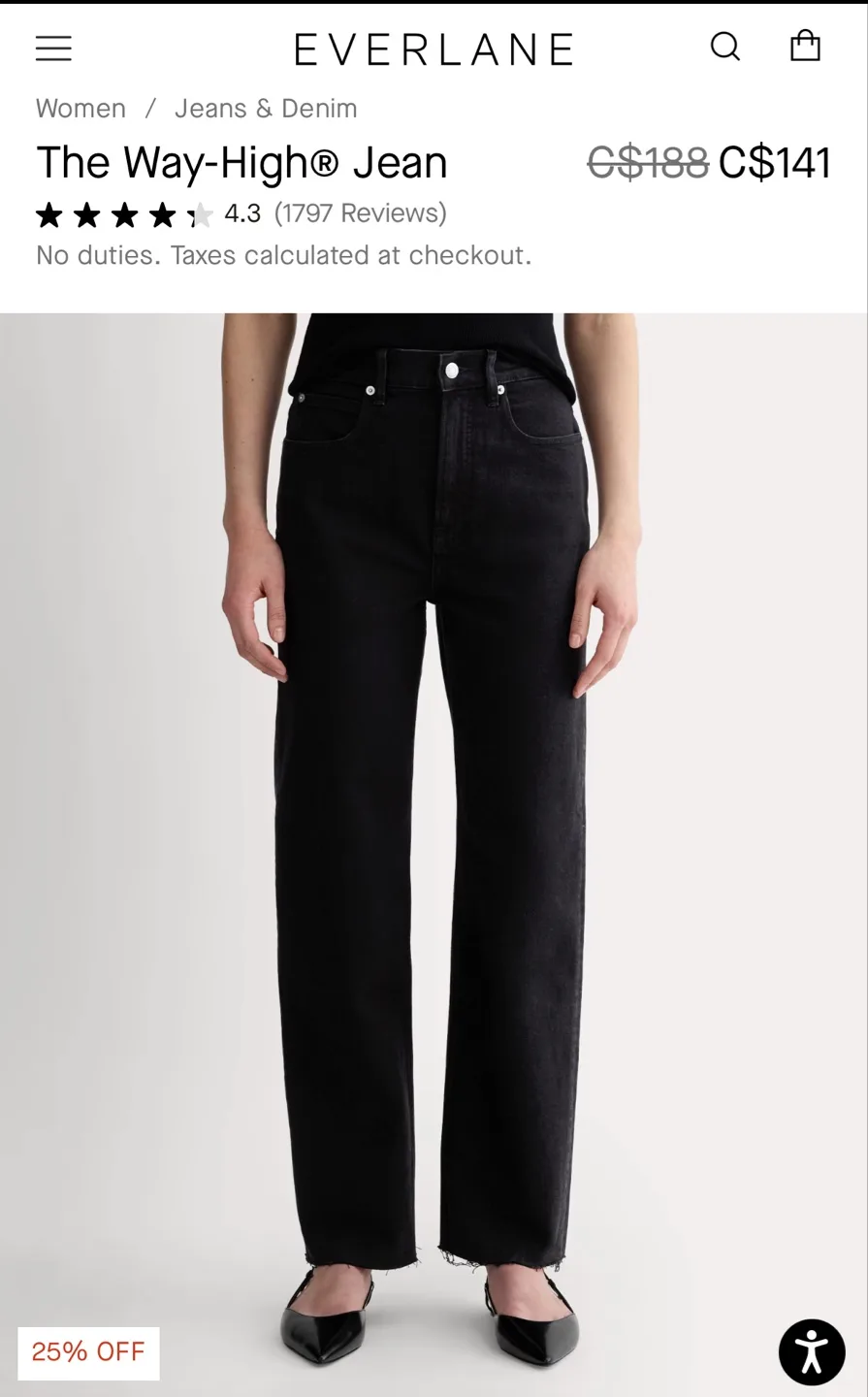Everlane The Way-High Jean - Black thumbnail
