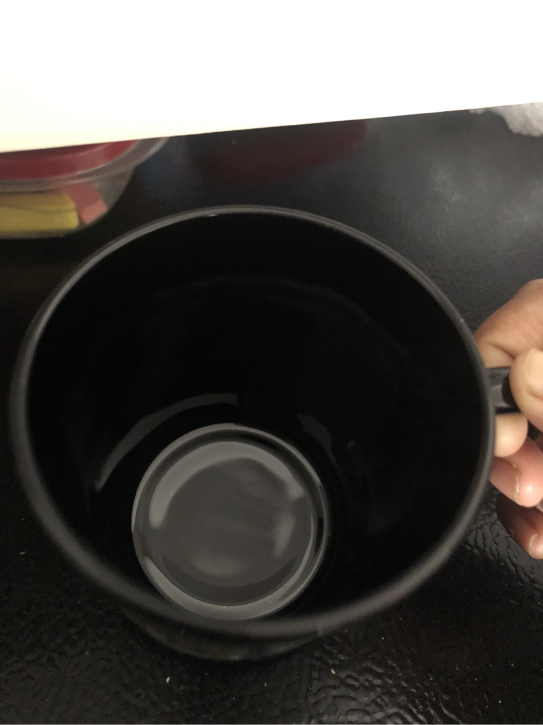 Black Floral Mug