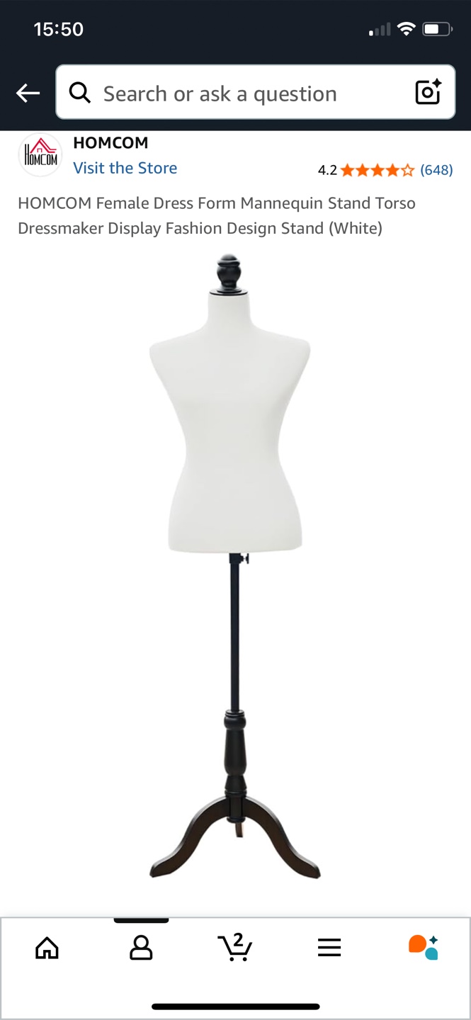 Female Mannequin Torso for dressmaking